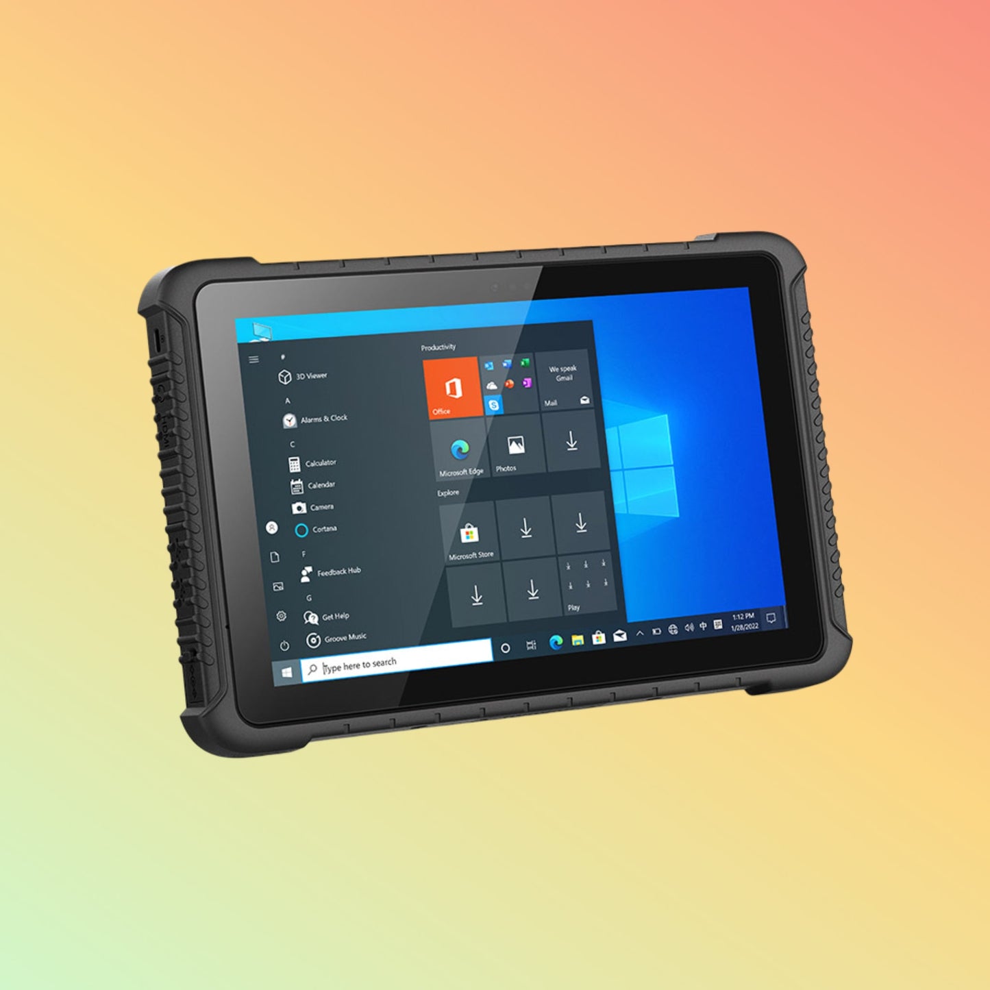 جهاز كمبيوتر لوحي WinPad W106 بشاشة FHD مقاس 10.1 بوصة وشبكة 4G LTE الصناعية المتينة بنظام التشغيل Windows 10