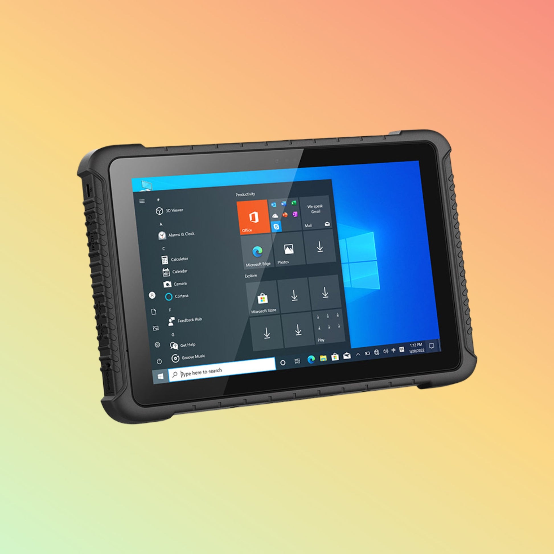 جهاز كمبيوتر لوحي WinPad W106 بشاشة FHD مقاس 10.1 بوصة وشبكة 4G LTE الصناعية المتينة بنظام التشغيل Windows 10