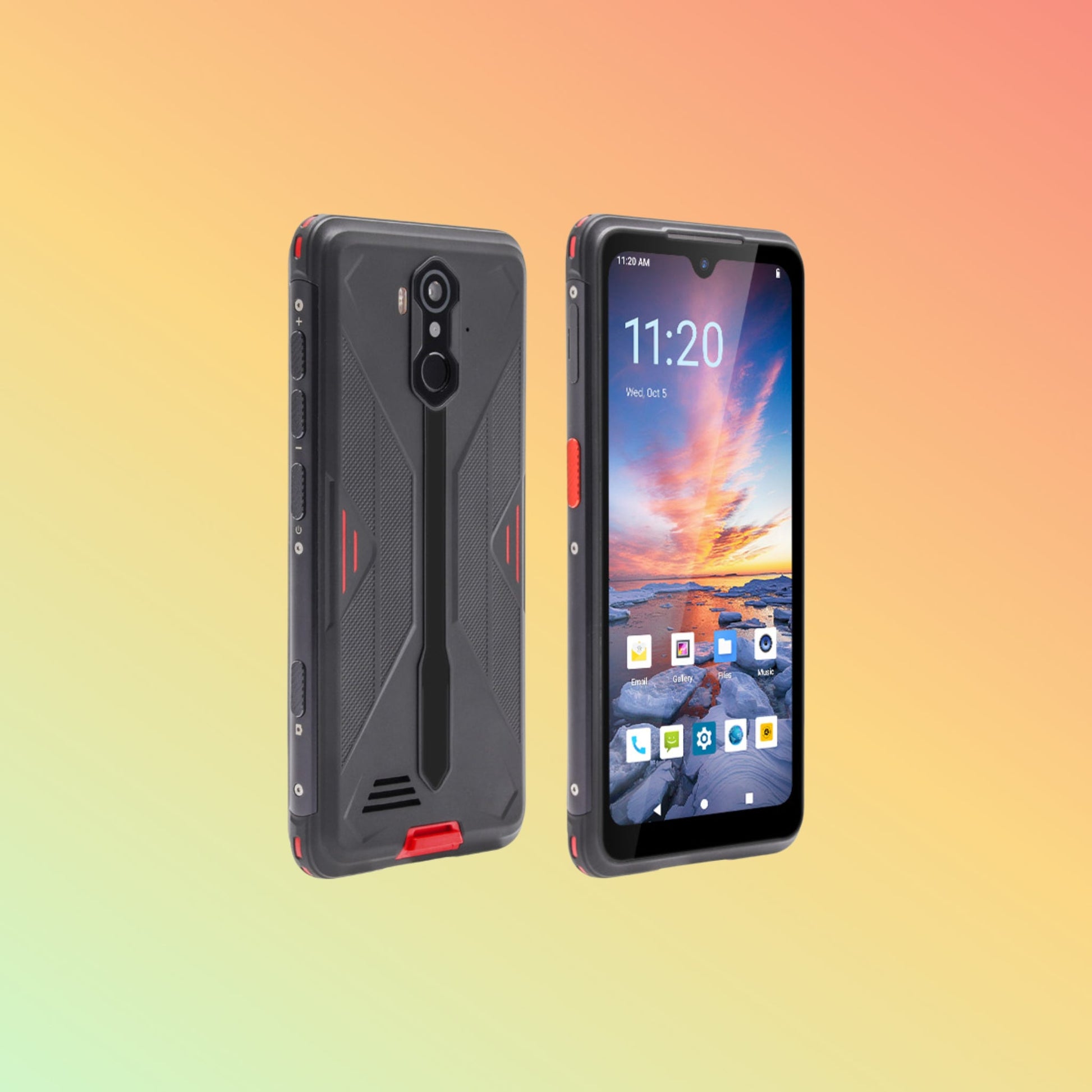 هاتف UNIWA TS818 الذكي بشاشة 6 بوصات ومقاوم للماء IP68 مع خاصية الشحن اللاسلكي/NFC