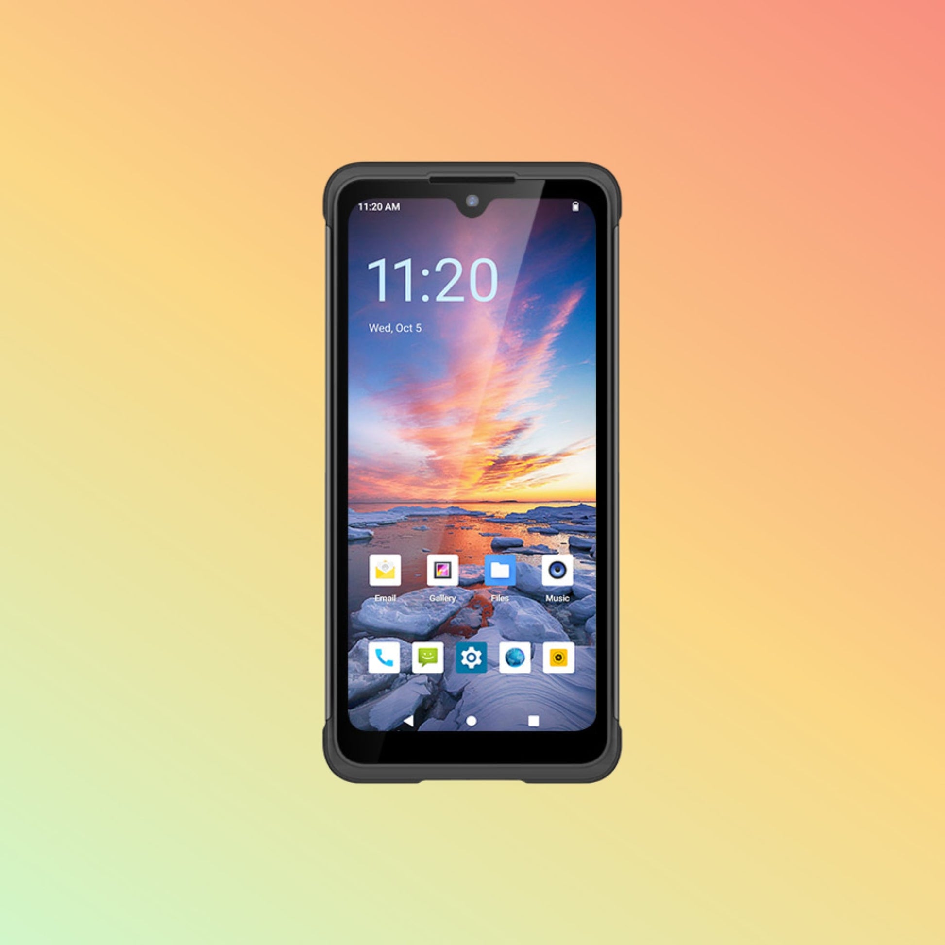 هاتف UNIWA TS818 الذكي بشاشة 6 بوصات ومقاوم للماء IP68 مع خاصية الشحن اللاسلكي/NFC