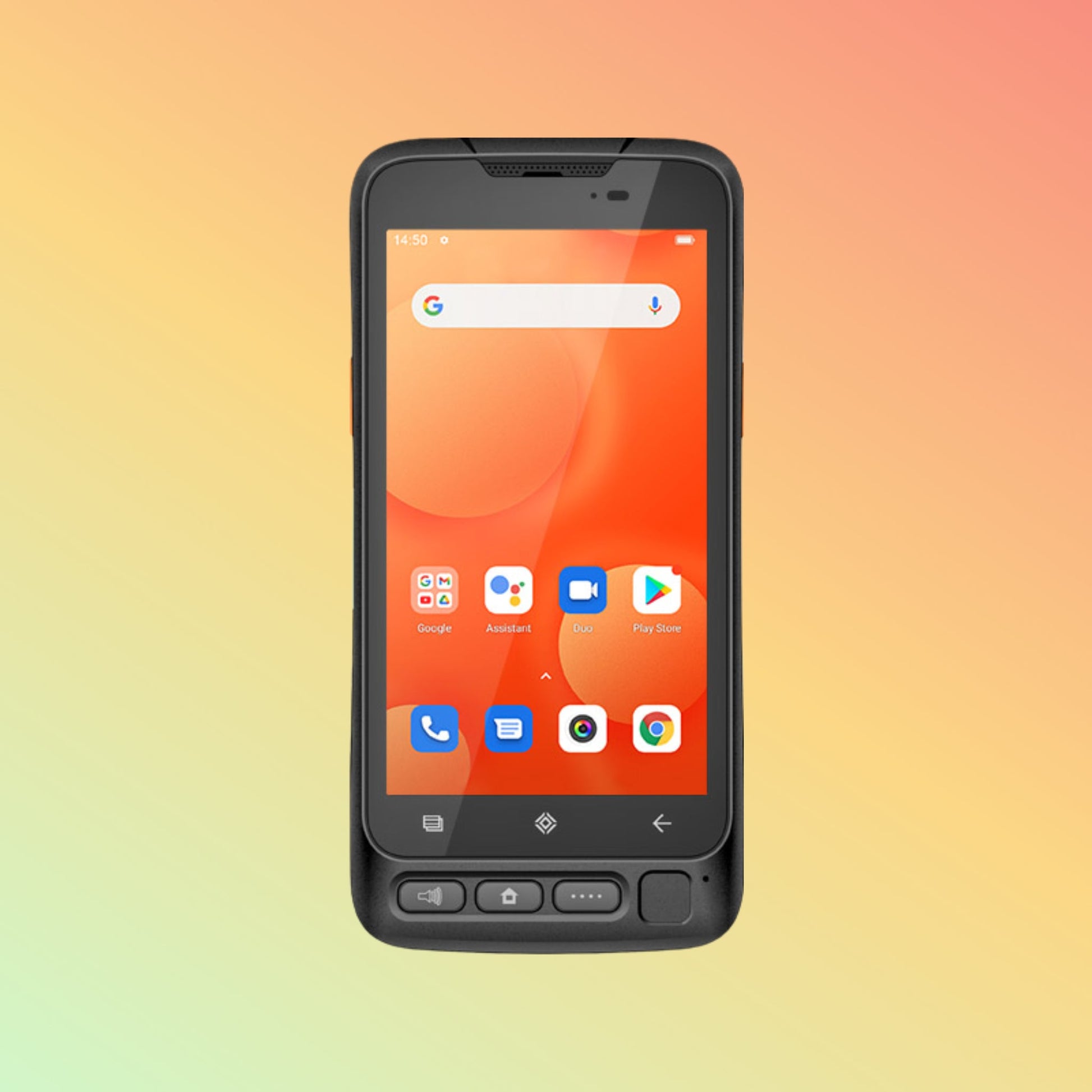 جهاز UNIWA V5S المحمول المتين بشاشة 5 بوصات، قارئ بصمات الأصابع ثنائي الأبعاد، يعمل بنظام أندرويد، مزود بمساعد رقمي شخصي للرموز الشريطية