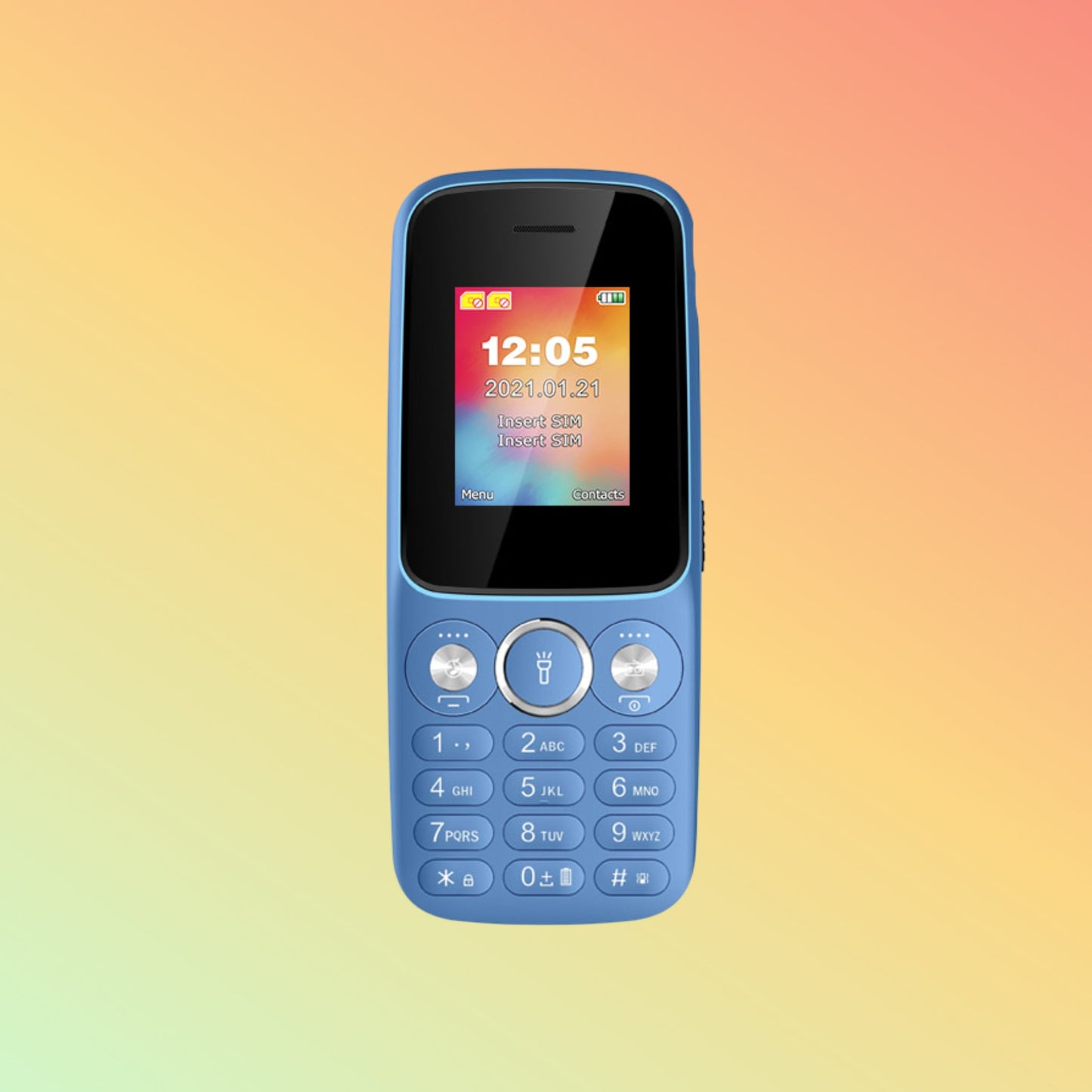 هاتف محمول UNIWA E1804 بشاشة 1.77 بوصة وسعر منخفض ولوحة مفاتيح رفيعة وشريحتي اتصال GSM وزر