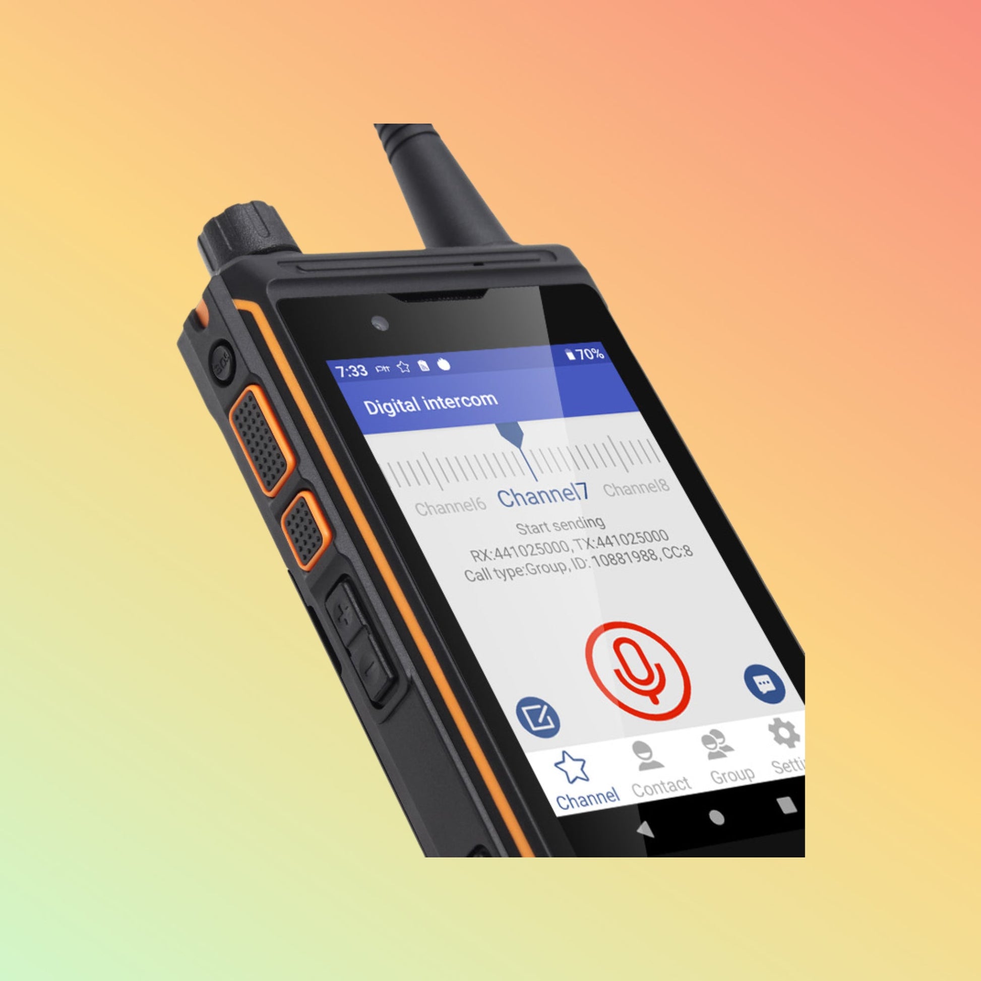 هاتف UNIWA P4 الذكي ثنائي الوضع DMR Analog PoC 4G LTE لاسلكي