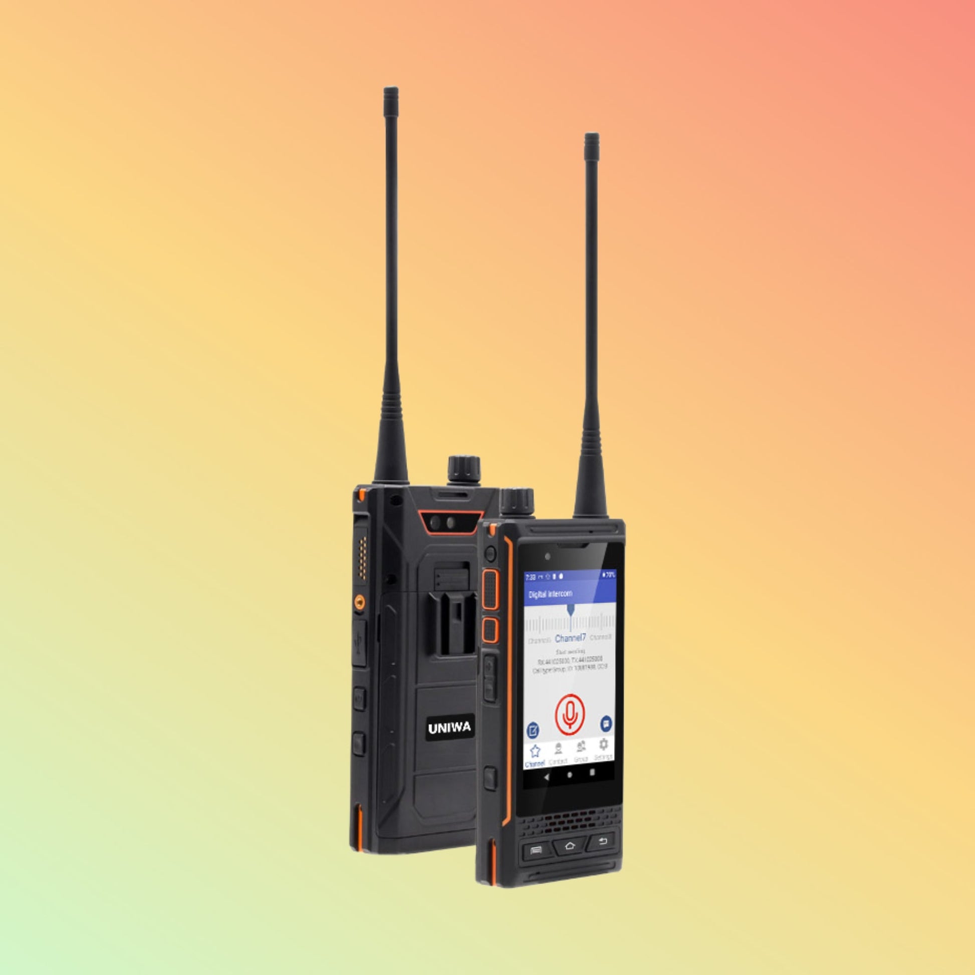 هاتف UNIWA P4 الذكي ثنائي الوضع DMR Analog PoC 4G LTE لاسلكي