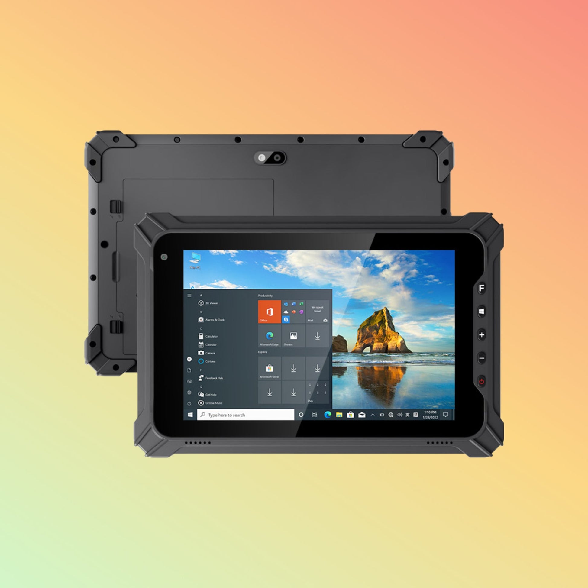 جهاز WinPad W88 اللوحي الصناعي المتين مقاس 8 بوصات، مقاوم للماء IP65، يدعم شبكات 4G LTE، ومعالج Intel N5100 ونظام التشغيل Windows 10 Pro