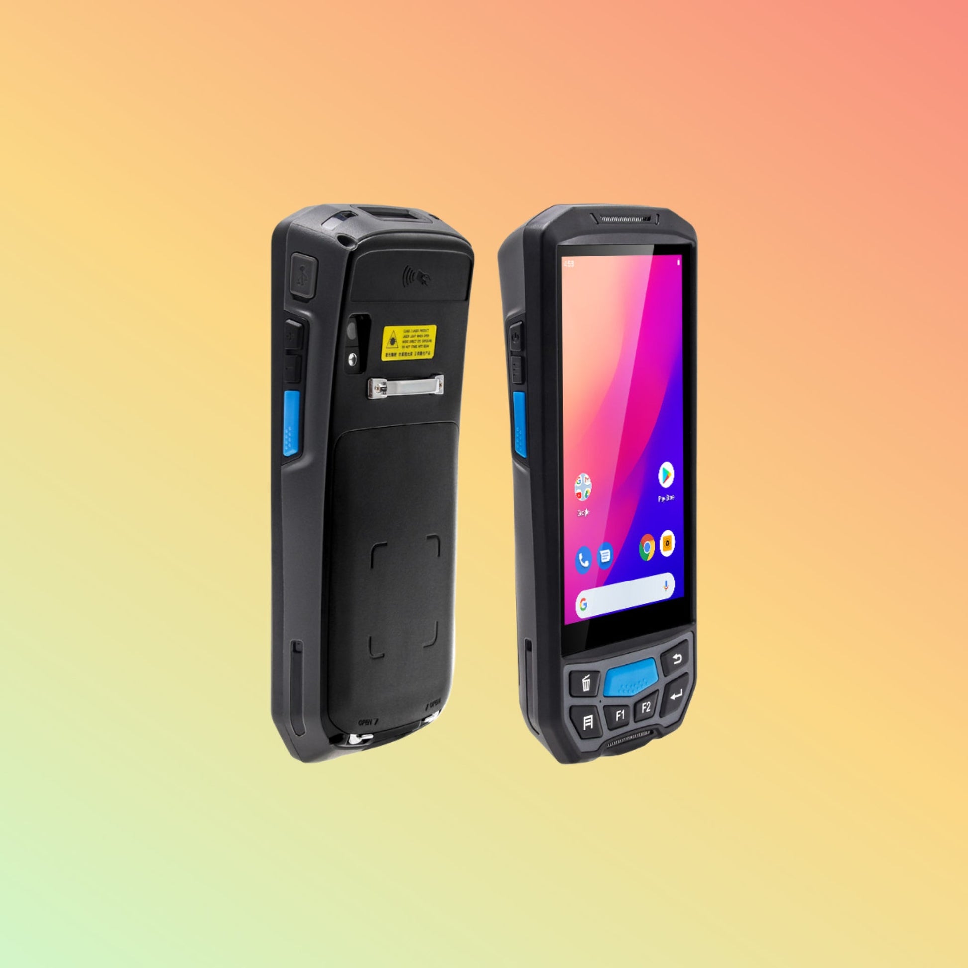 UNIWA S9000 एंड्रॉइड 9.0 NFC RFID 2D रीडर हैंडहेल्ड PDA बारकोडर स्कैनर डिस्प्ले के साथ
