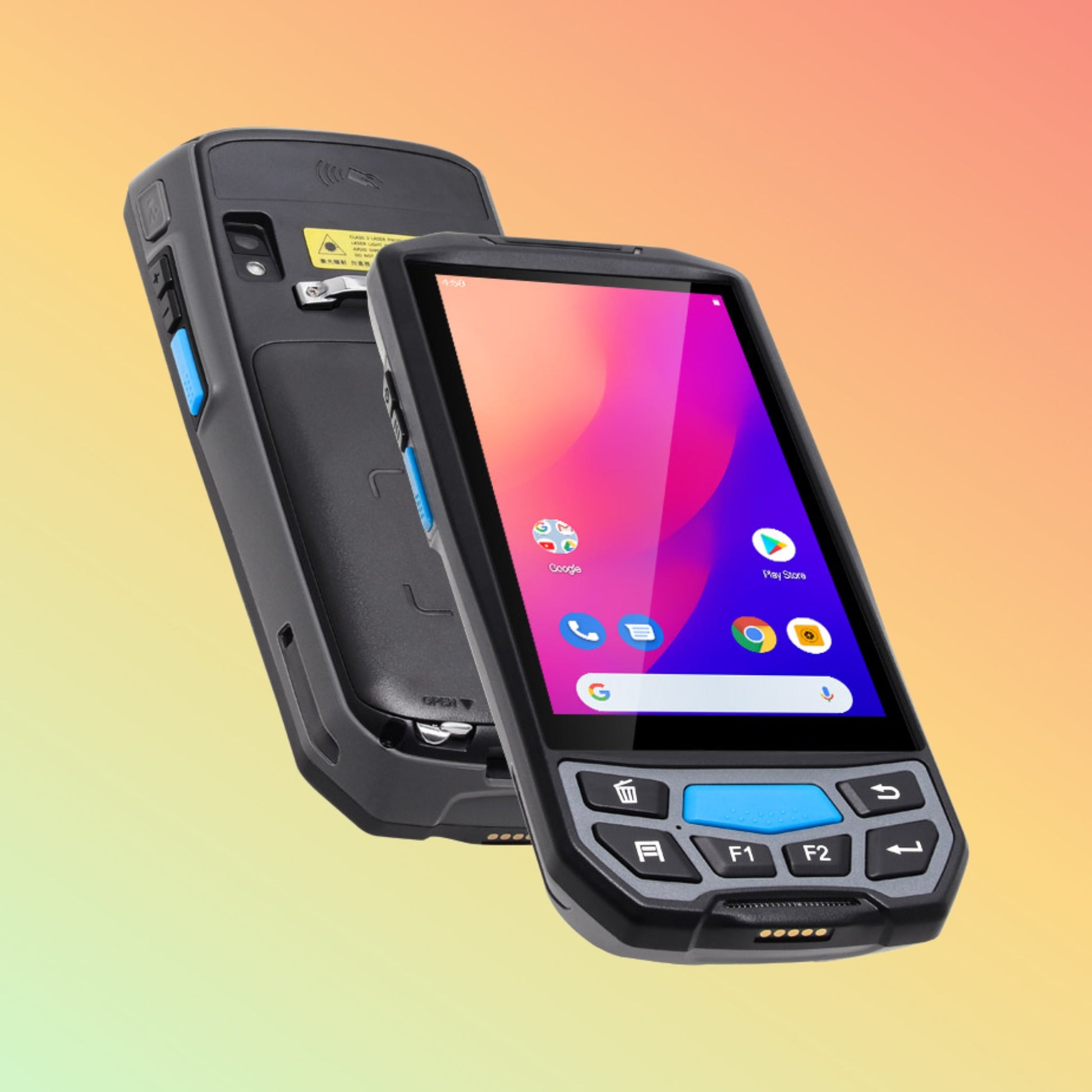 UNIWA S9000 एंड्रॉइड 9.0 NFC RFID 2D रीडर हैंडहेल्ड PDA बारकोडर स्कैनर डिस्प्ले के साथ