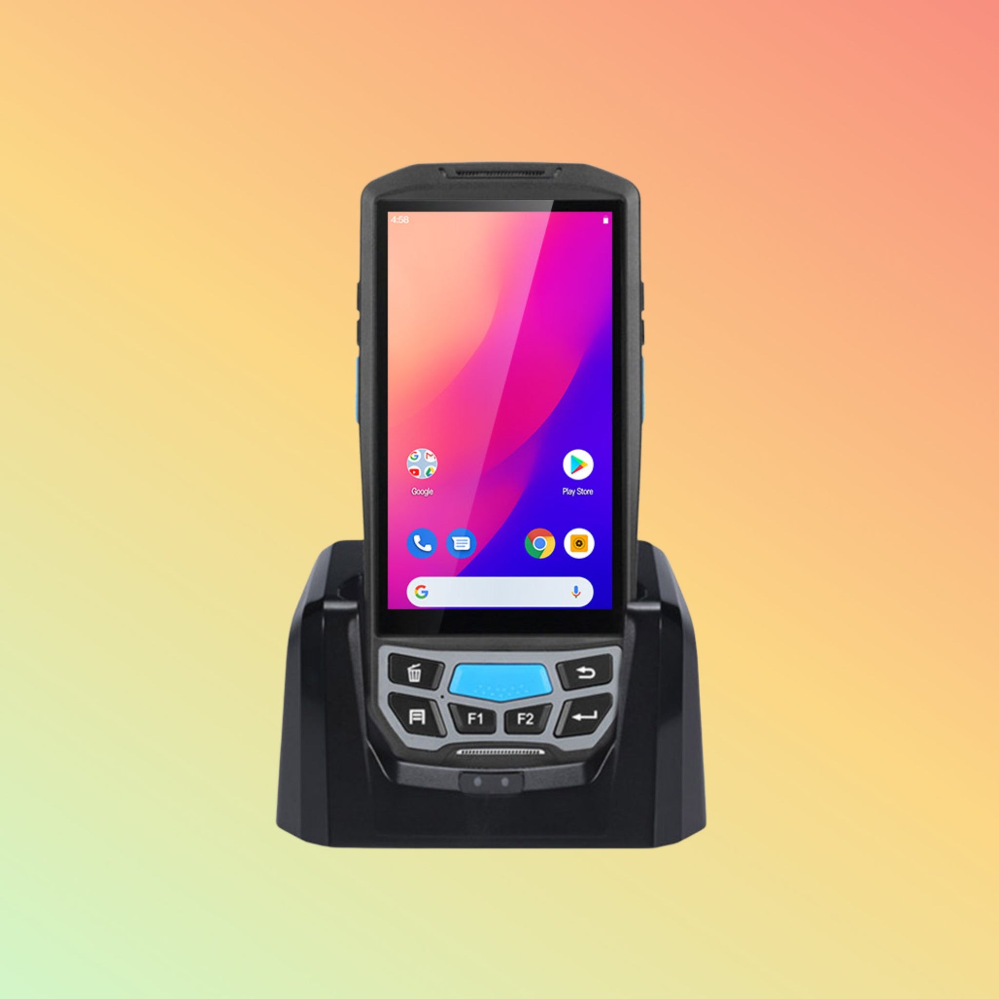 UNIWA S9000 एंड्रॉइड 9.0 NFC RFID 2D रीडर हैंडहेल्ड PDA बारकोडर स्कैनर डिस्प्ले के साथ