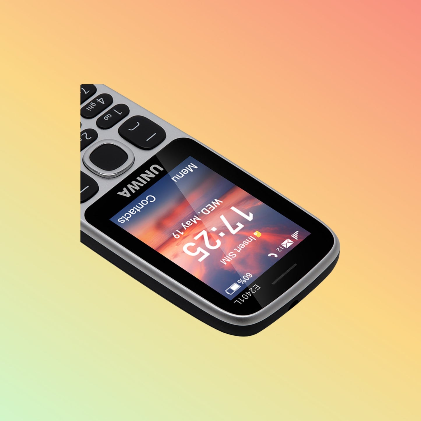 هاتف UNIWA E2401L المعدني غير المقفل المزود بلوحة مفاتيح FDD-LTE 4G