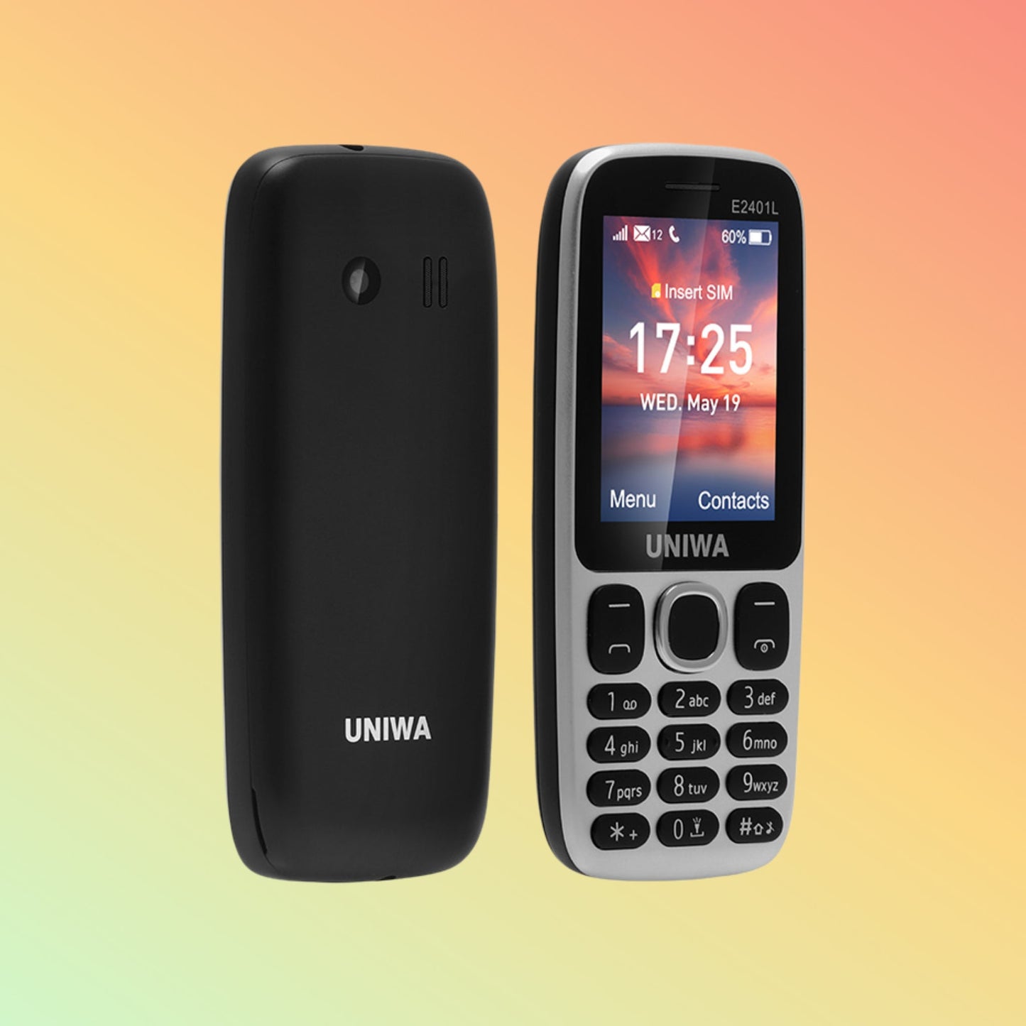 هاتف UNIWA E2401L المعدني غير المقفل المزود بلوحة مفاتيح FDD-LTE 4G