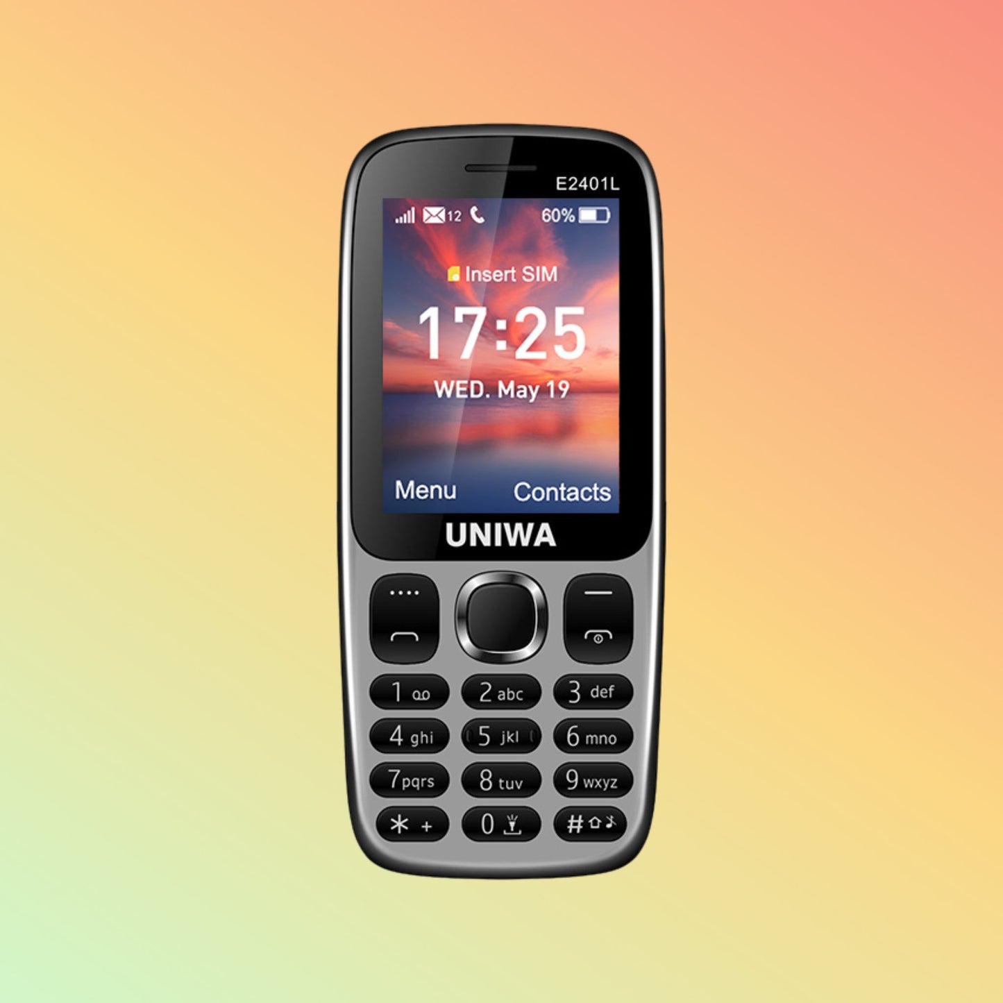 هاتف UNIWA E2401L المعدني غير المقفل المزود بلوحة مفاتيح FDD-LTE 4G