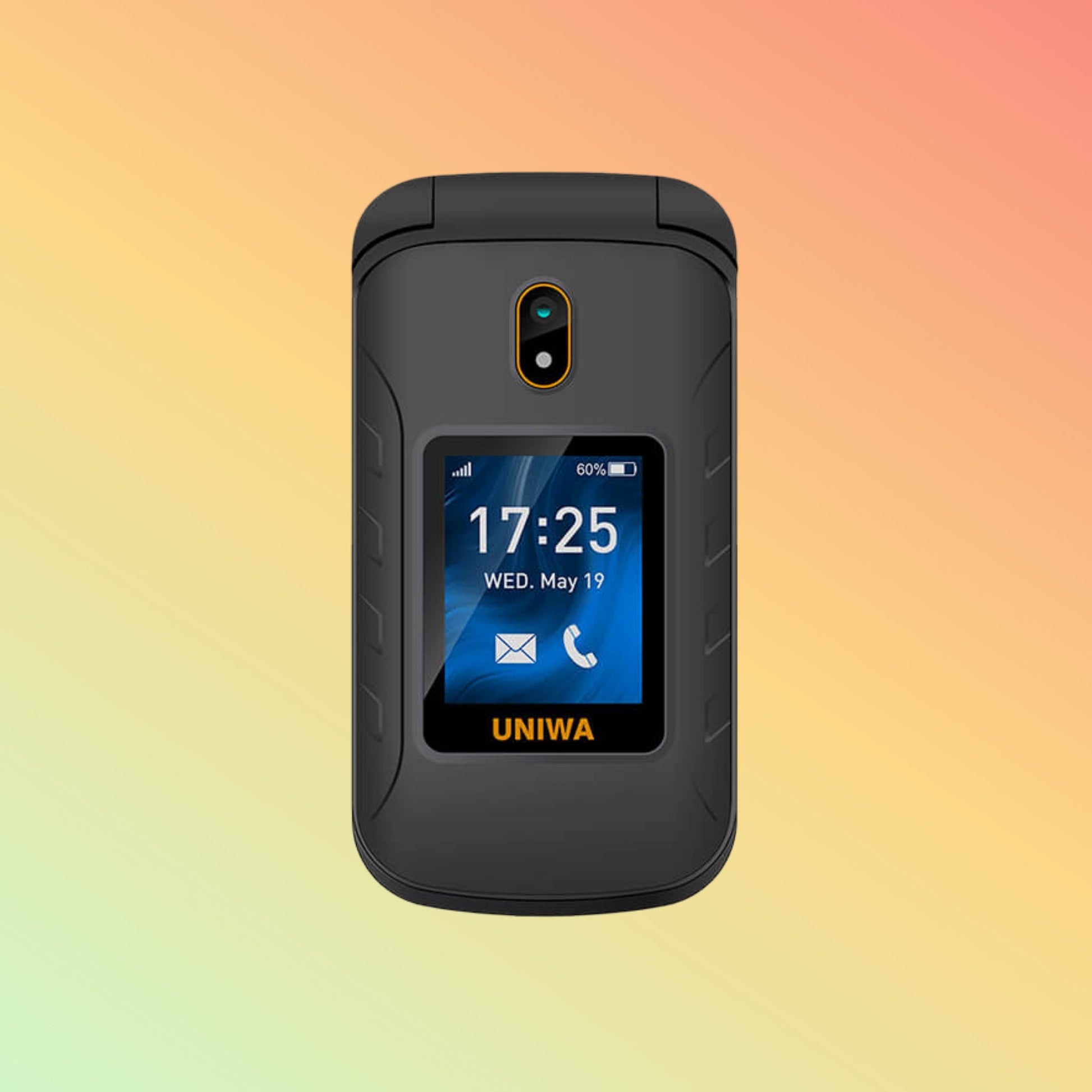 هاتف UNIWA V909T ثنائي الشاشة مقاس 2.8 بوصة بتقنية VoLTE 4G
