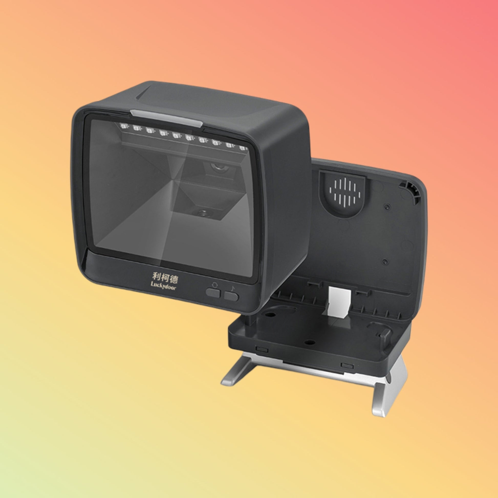 High Performance Desktop 2D stationary Omnidirectional Hands-Free USB Barcode Scanner