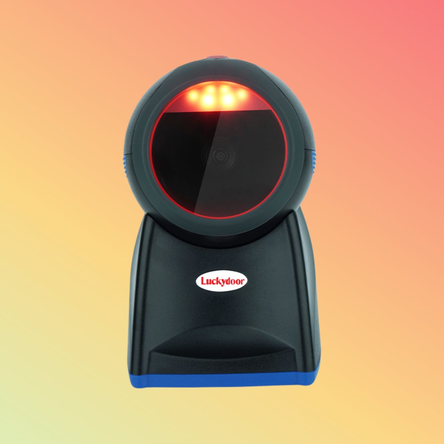 1D 2D QR CMOS Desktop Barcode Scanner USB Omnidirectional Hands Free Wired Barcode Scanner