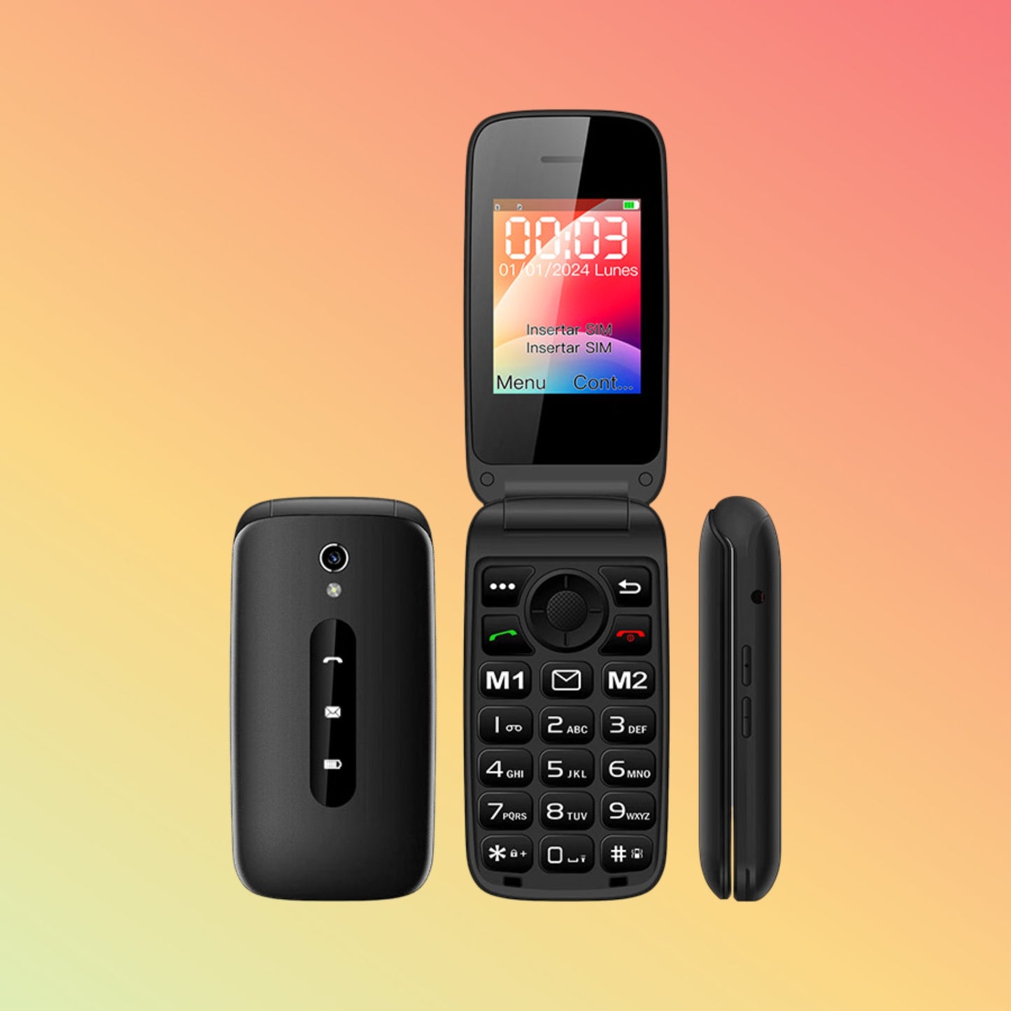 UNIWA F249L New Design Unlocked 2.4 Inch SOS Button 4G LTE Senior Keypad Flip Phone