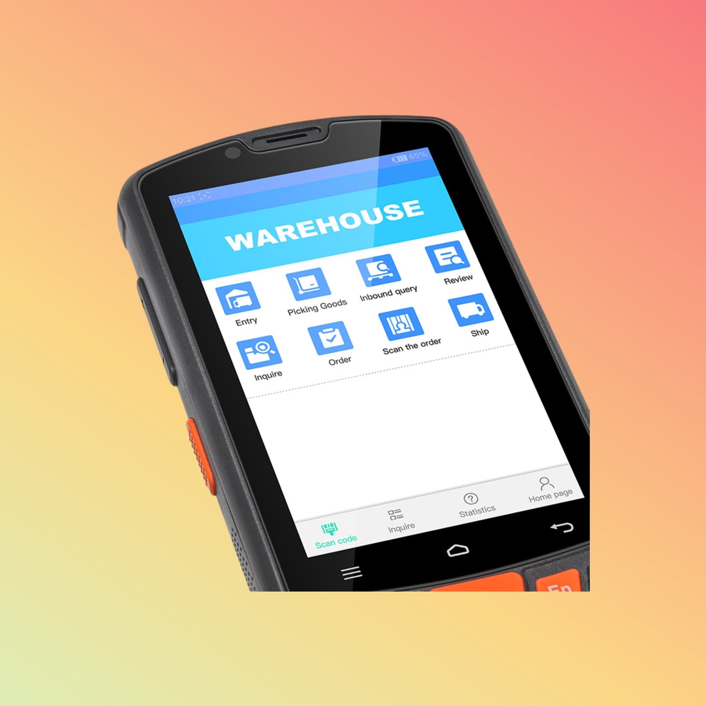 UNIWA HS006 4 inch Portable Android Industrial PDA QR Code Scanner with RFID and NFC