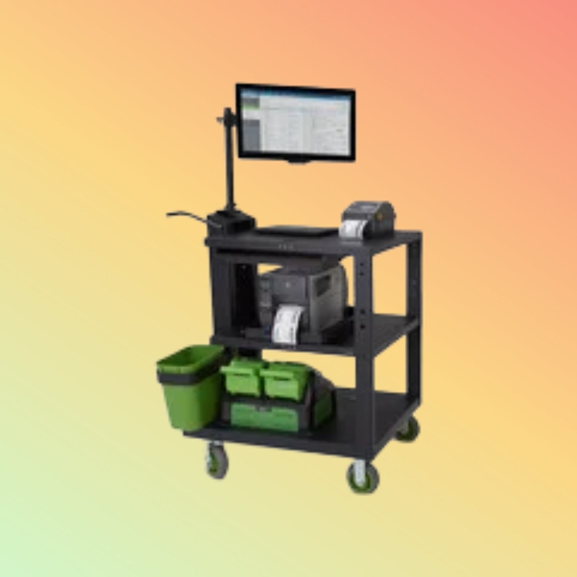 Newcastle system Heavy-Duty PC Series Mobile Powered Workstations