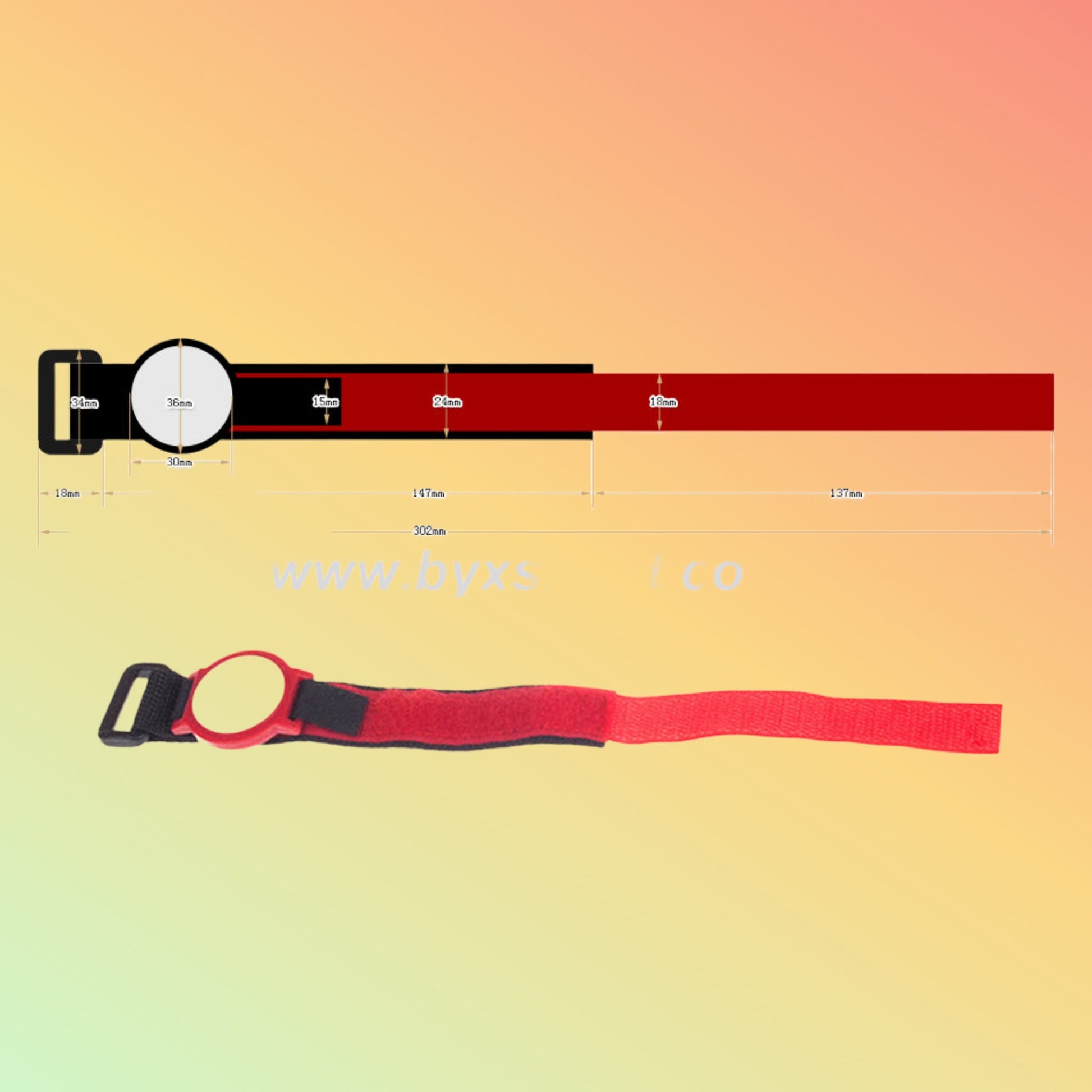 BYX Smart Adjustable RFID Velcro Nylon Wristbands