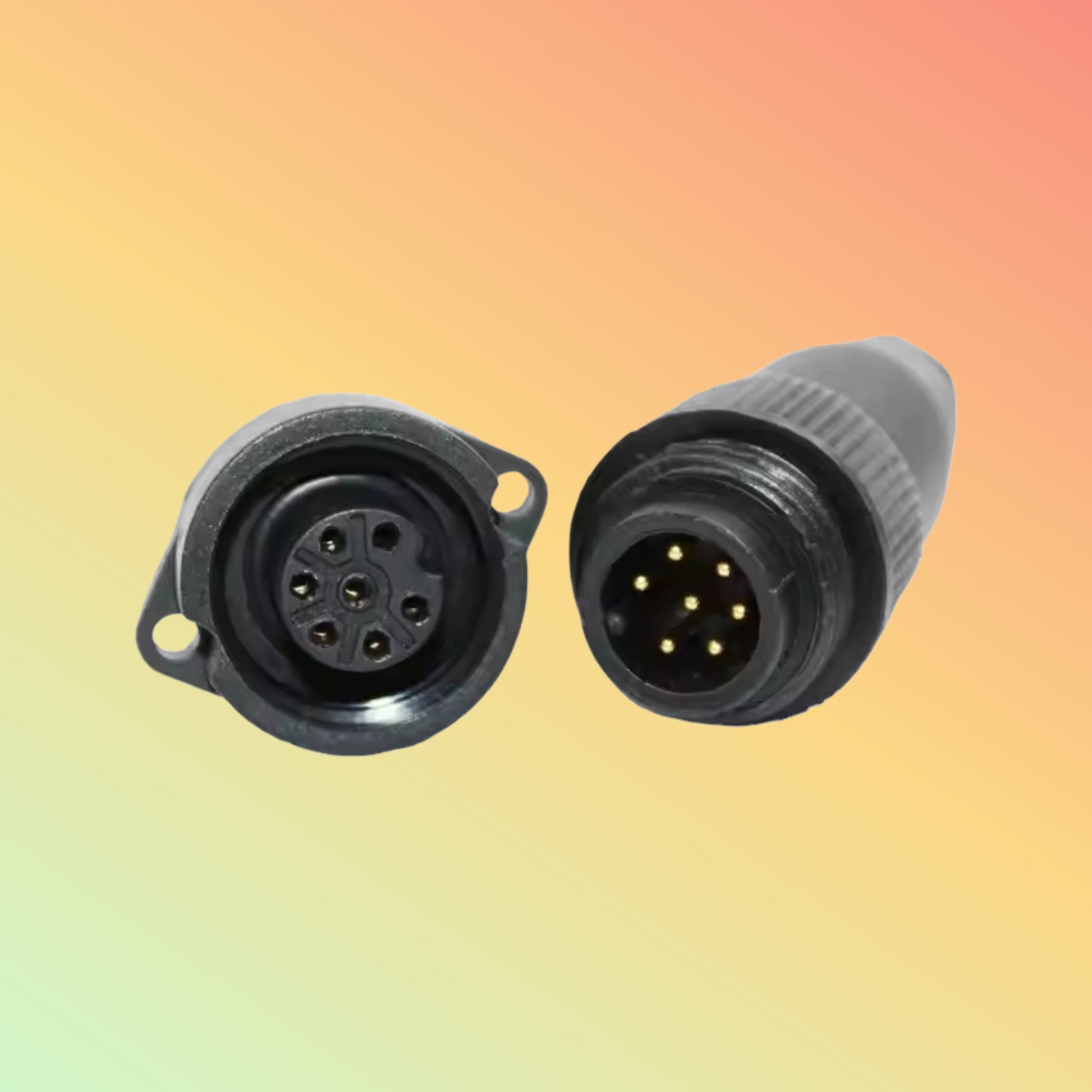 Yaomatec M18 Waterproof Spiral Metal Connector 2–8 Pin Options