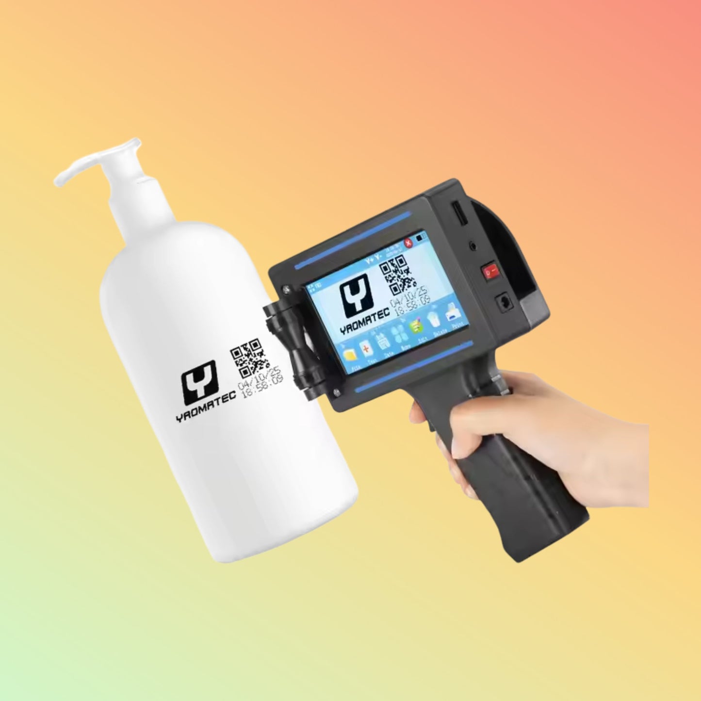 Yaomatec 2025 12.7mm Handheld Inkjet Printer for Date & QR