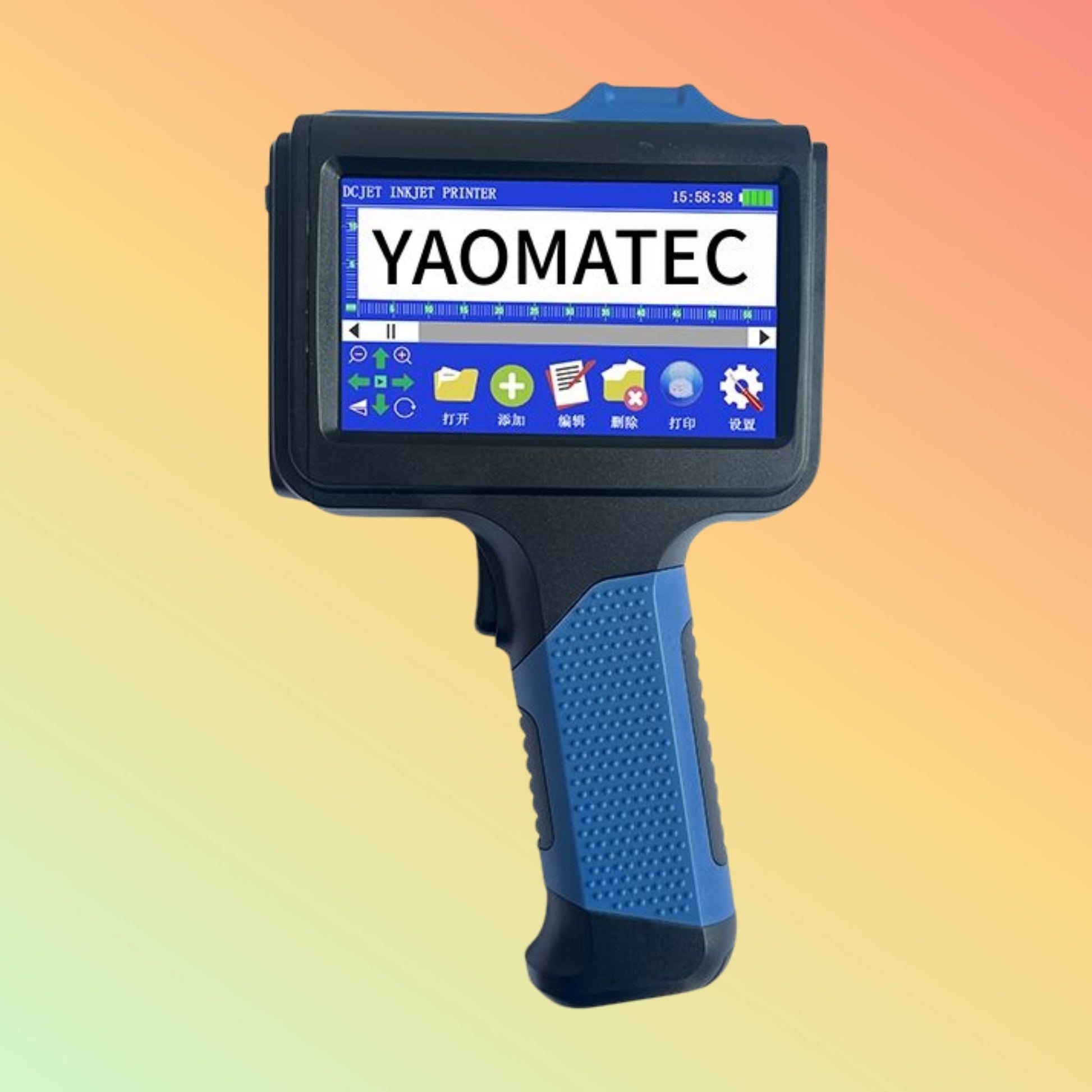 Yaomatec 12.7mm Portable Handheld Inkjet Printer for Expiry Date