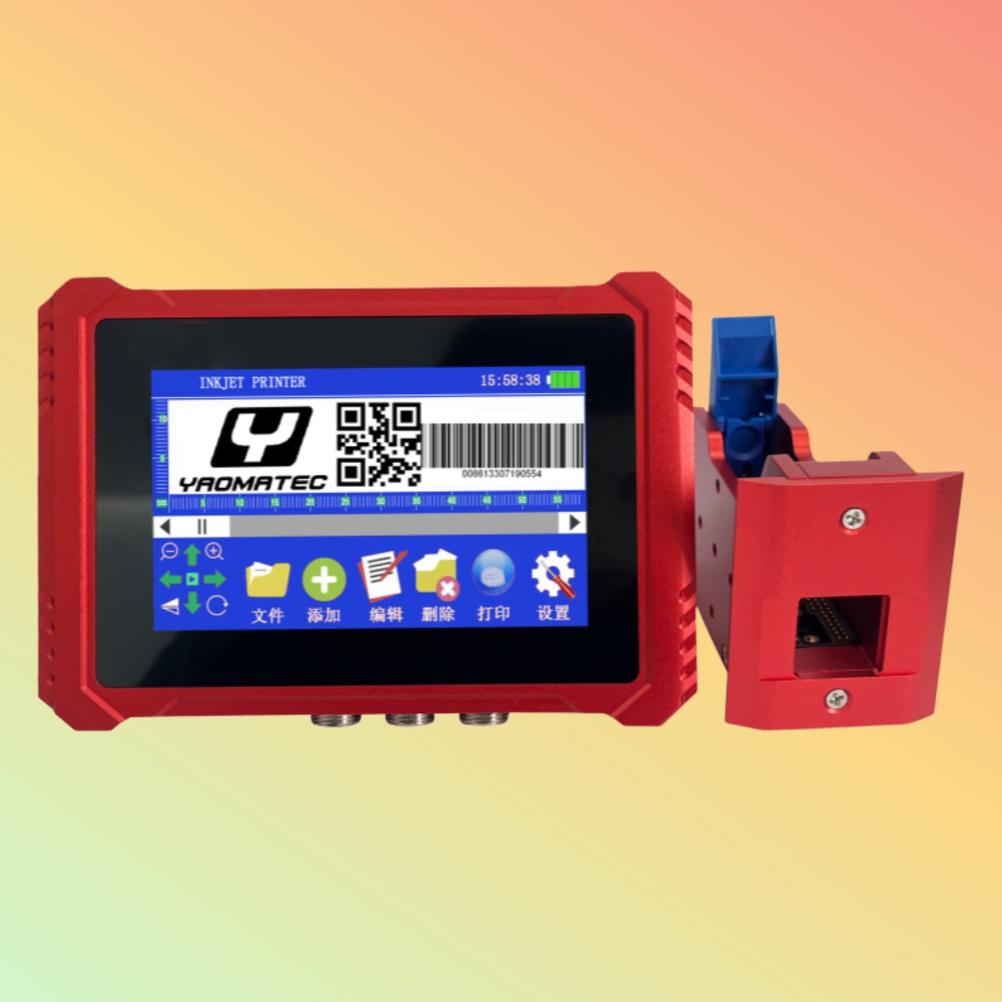 Yaomatec 12.7mm Automatic TIJ Inkjet Printer for Expiry Date & Logo