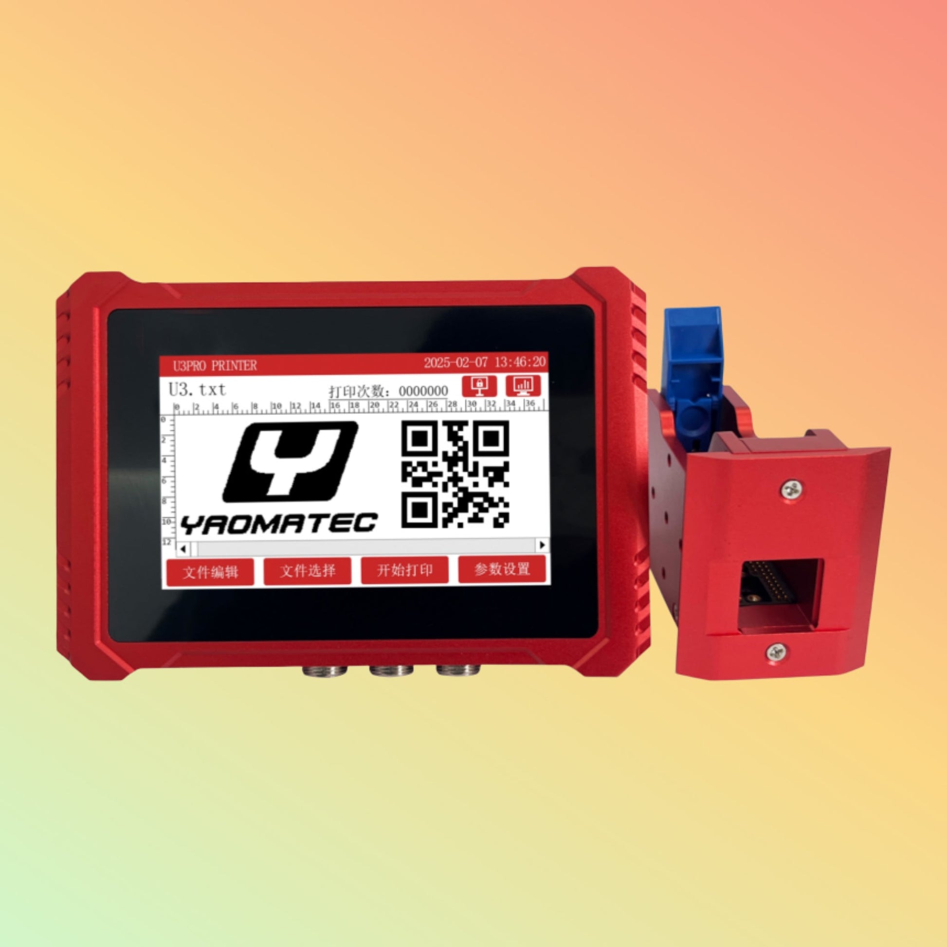 Yaomatec 12.7mm Automatic TIJ Inkjet Printer for Expiry Date & Logo