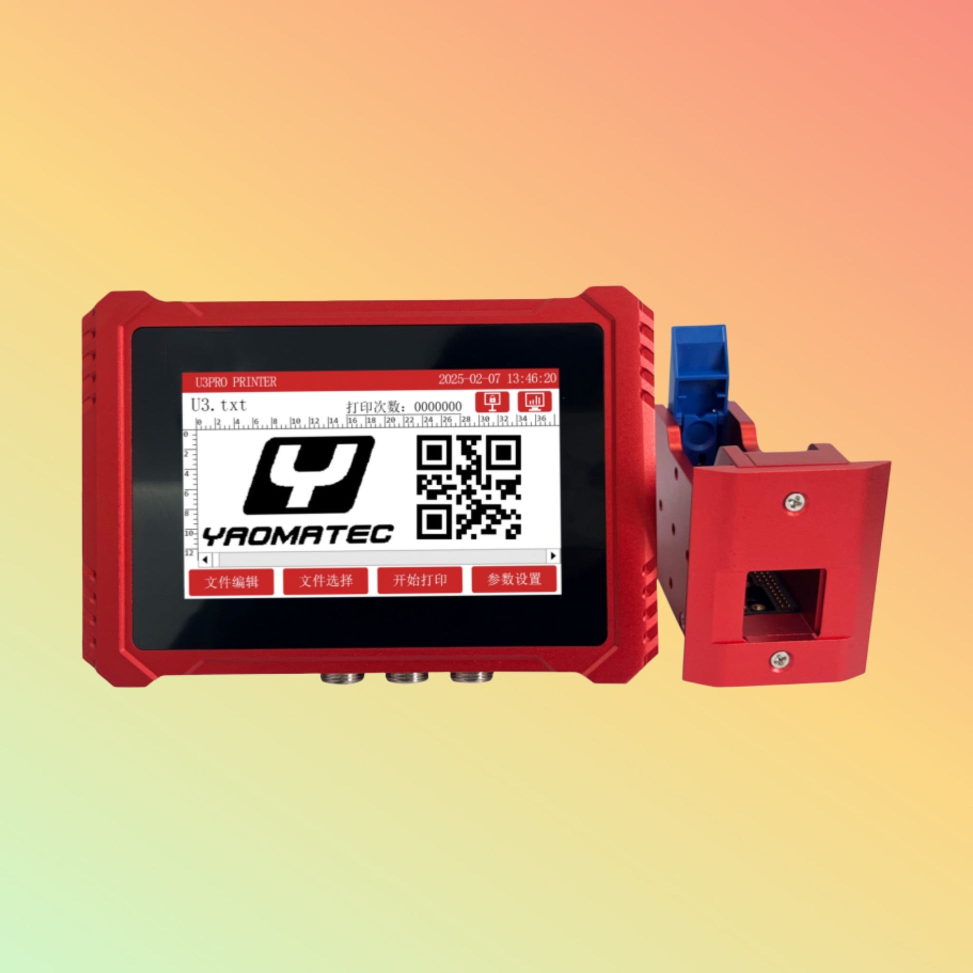 Yaomatec 12.7mm Automatic TIJ Inkjet Printer for Expiry Date & Logo