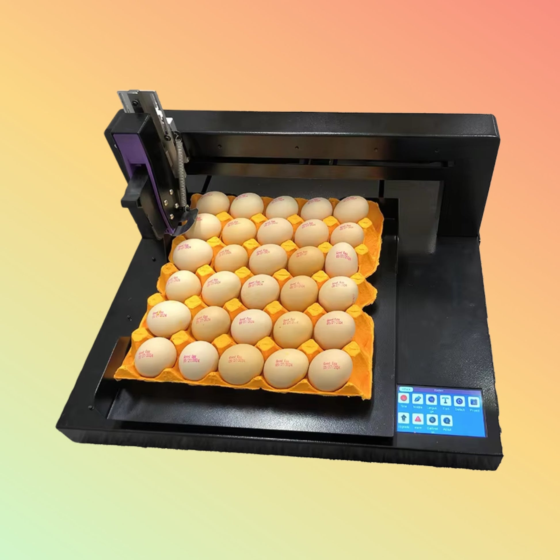 Yaomatec High-Quality Automatic Egg Inkjet Printer for Date Coding