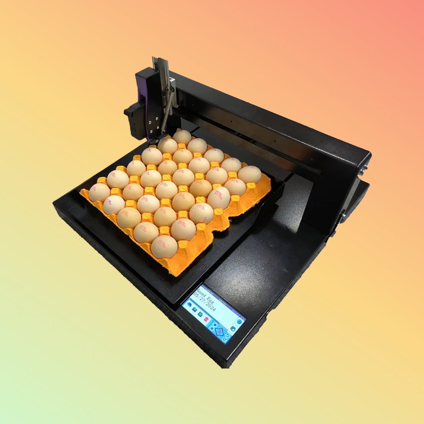Yaomatec Automatic Egg Inkjet Printer for Date, Logo & Number Coding