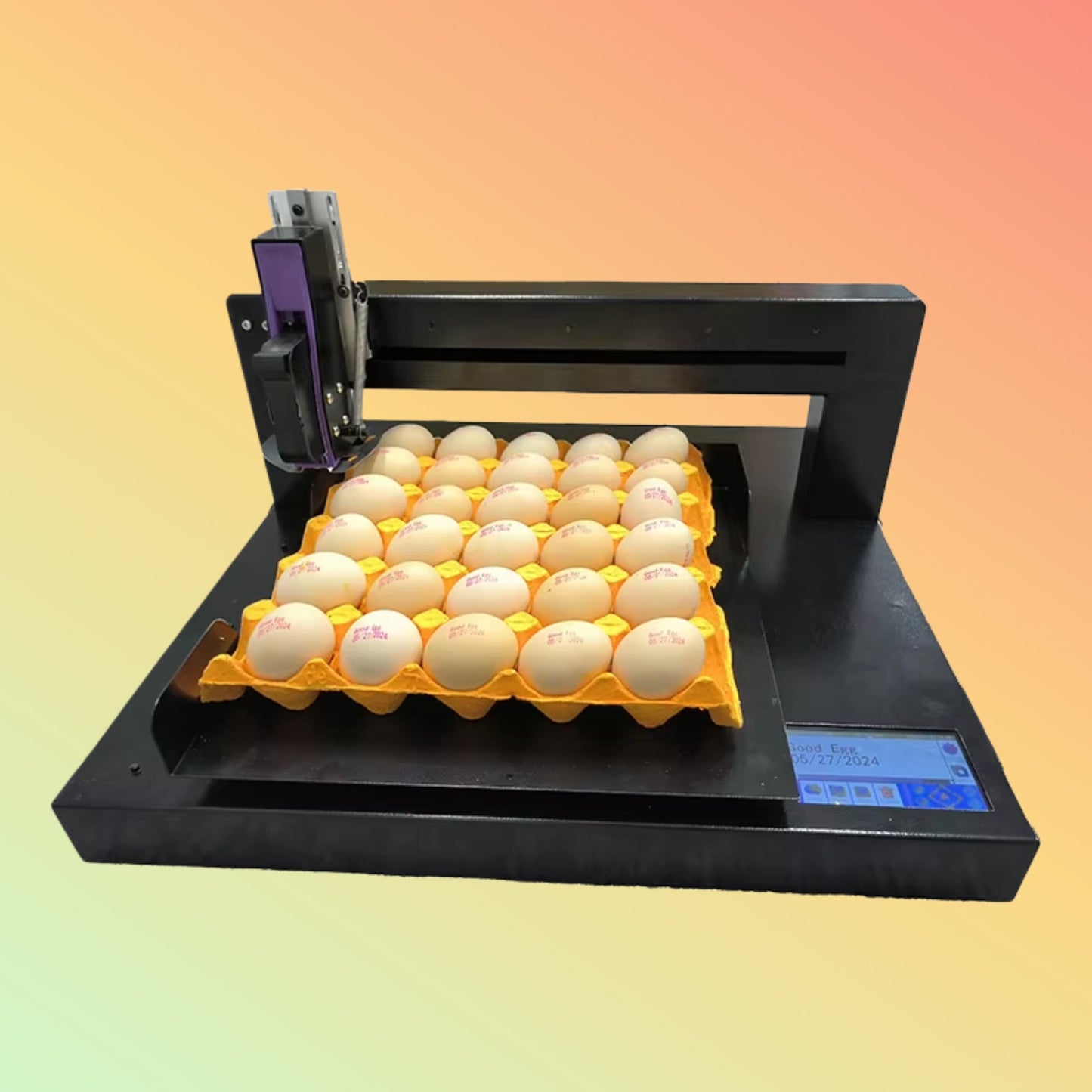 Yaomatec Automatic Egg Inkjet Printer for Date, Logo & Number Coding