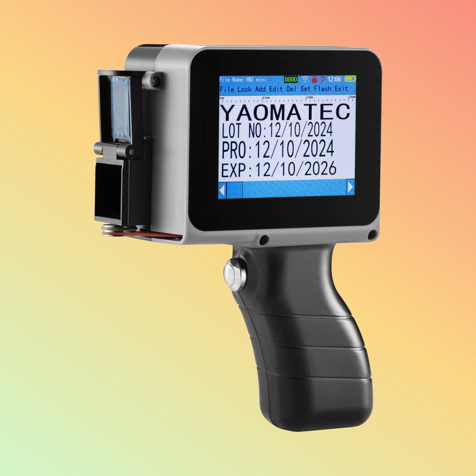 Yaomatec 12.7mm Mini Handheld Inkjet Printer for Date & Logo