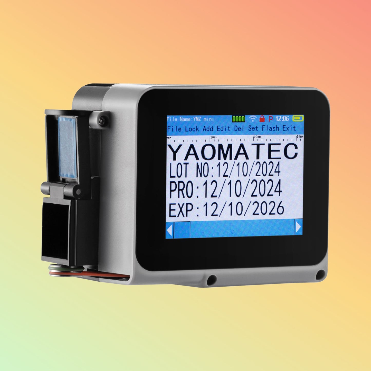 Yaomatec G1760 12.7mm Mini TIJ Printer for QR, Date & Label