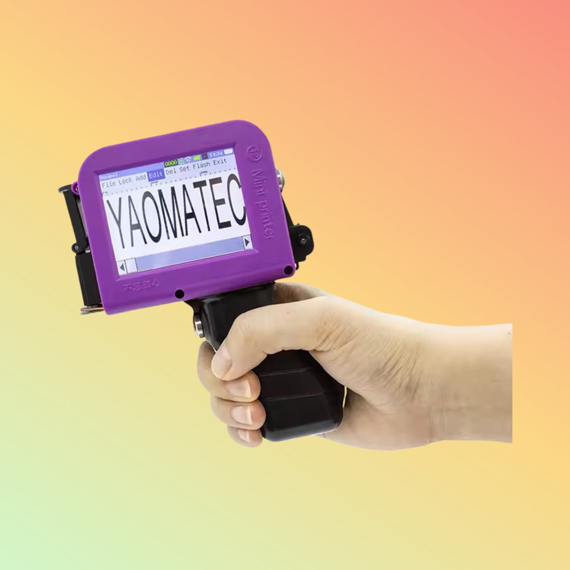 YAOMATEC 12.7mm Mini Handle Inkjet Printer 2024 for Bottle Logo Marking