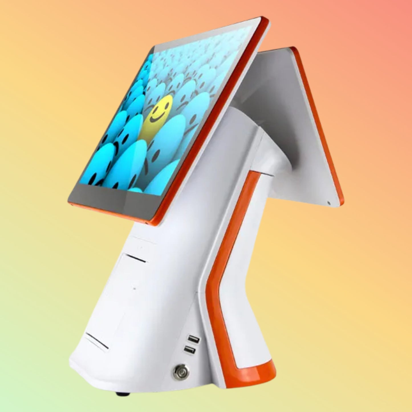 CARAVPOS 15.6"+11.6" Dual Screen Windows POS w/ Built-in Printer