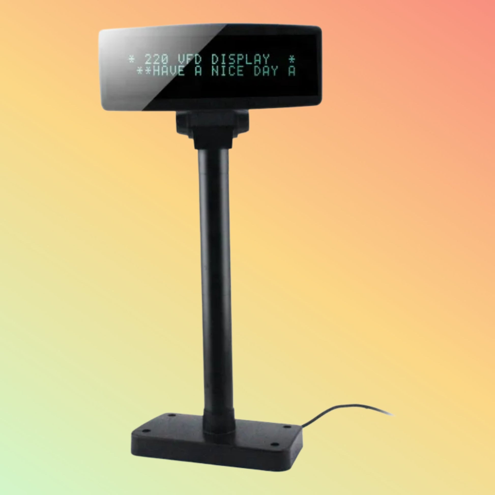 CARAVPOS Flat VFD Adjustable Customer Pole Display for POS