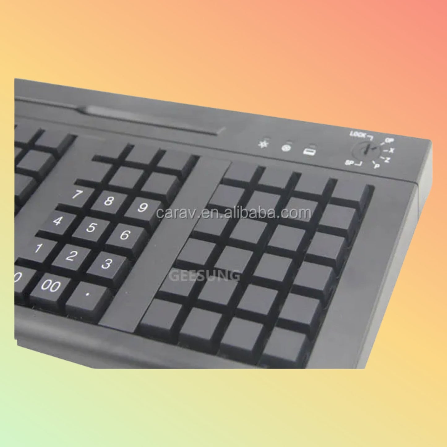 CARAVPOS USB Programmable POS Keyboard w/ Card Reader