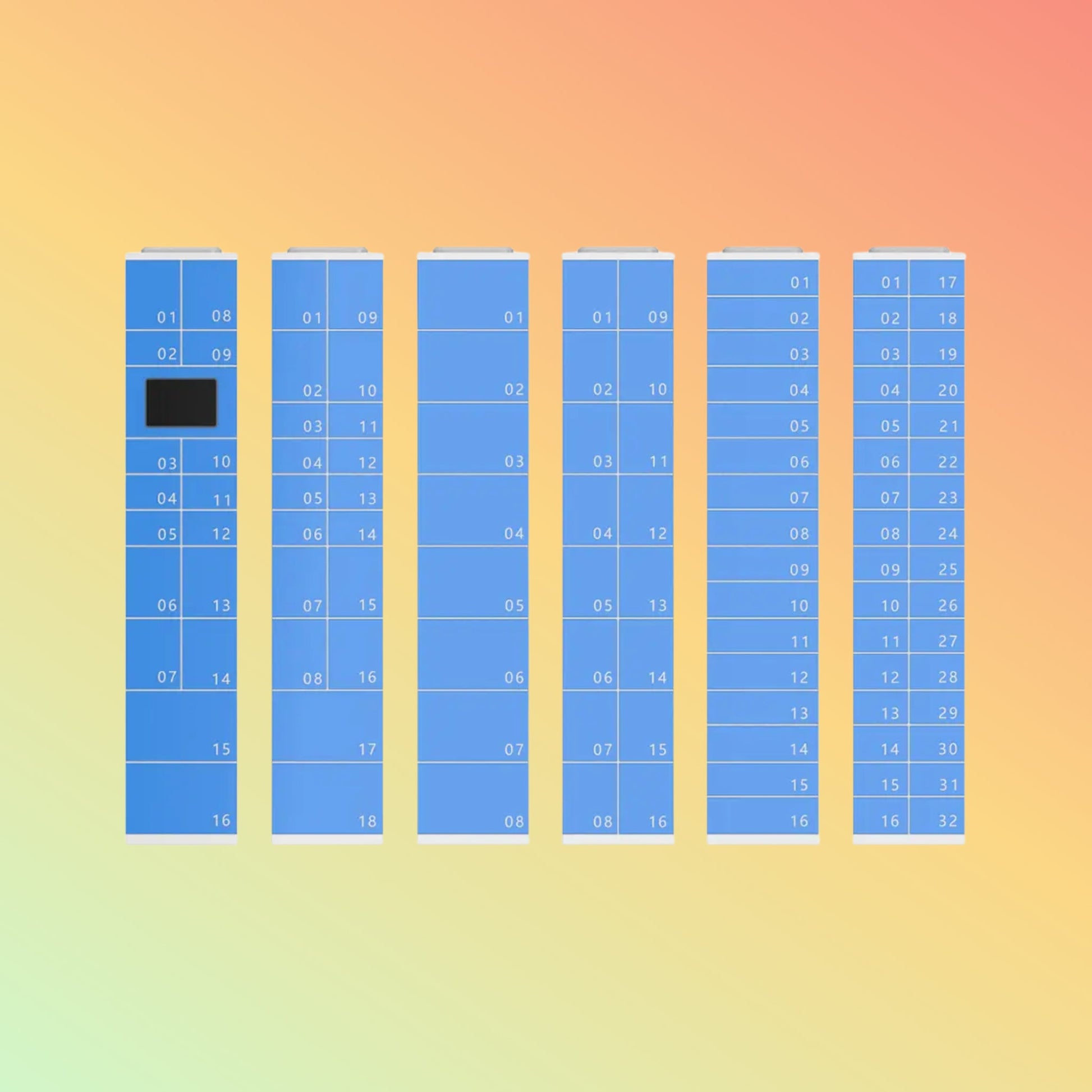 DEWOD ABS Heavy-Duty Plastic Locker, Durable Multi-Purpose Storage
