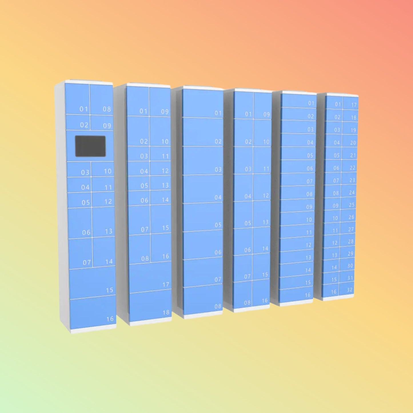DEWOD ABS Heavy-Duty Plastic Locker, Durable Multi-Purpose Storage