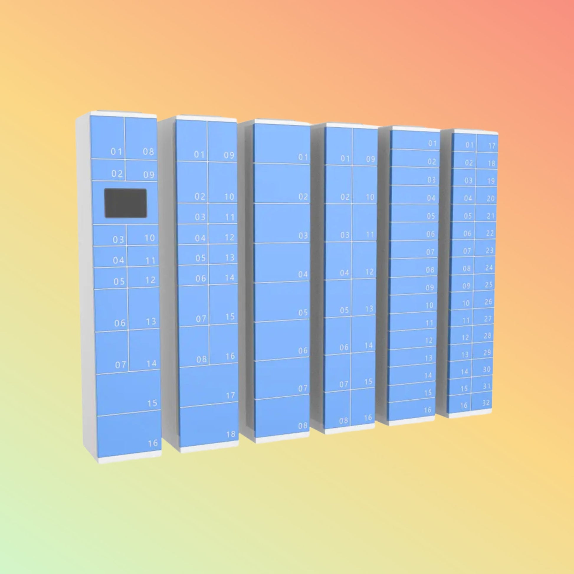 DEWOD ABS Heavy-Duty Plastic Locker, Durable Multi-Purpose Storage