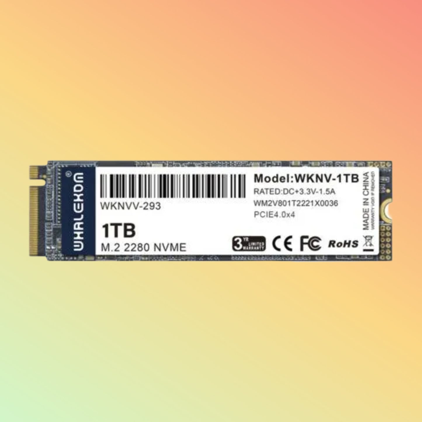 WHALEKOM M.2 2280 PCIE4.0x4 NVME SSD 1TB/2TB/4TB