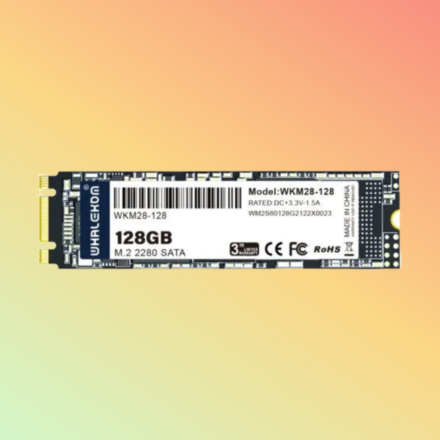 WHALEKOM WKVN-128GB M.2280 PCIe NVMe SSD – 128GB Solid State Drive