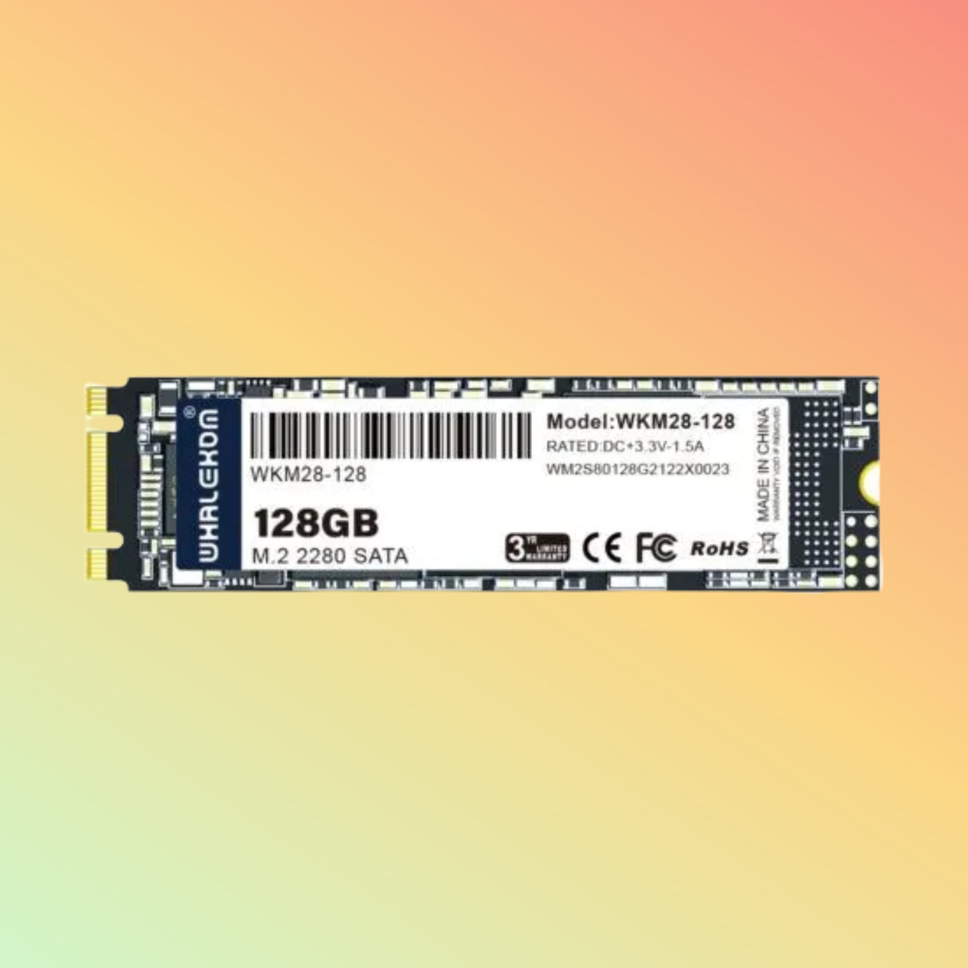 WHALEKOM WKVN-128GB M.2280 PCIe NVMe SSD – 128GB Solid State Drive