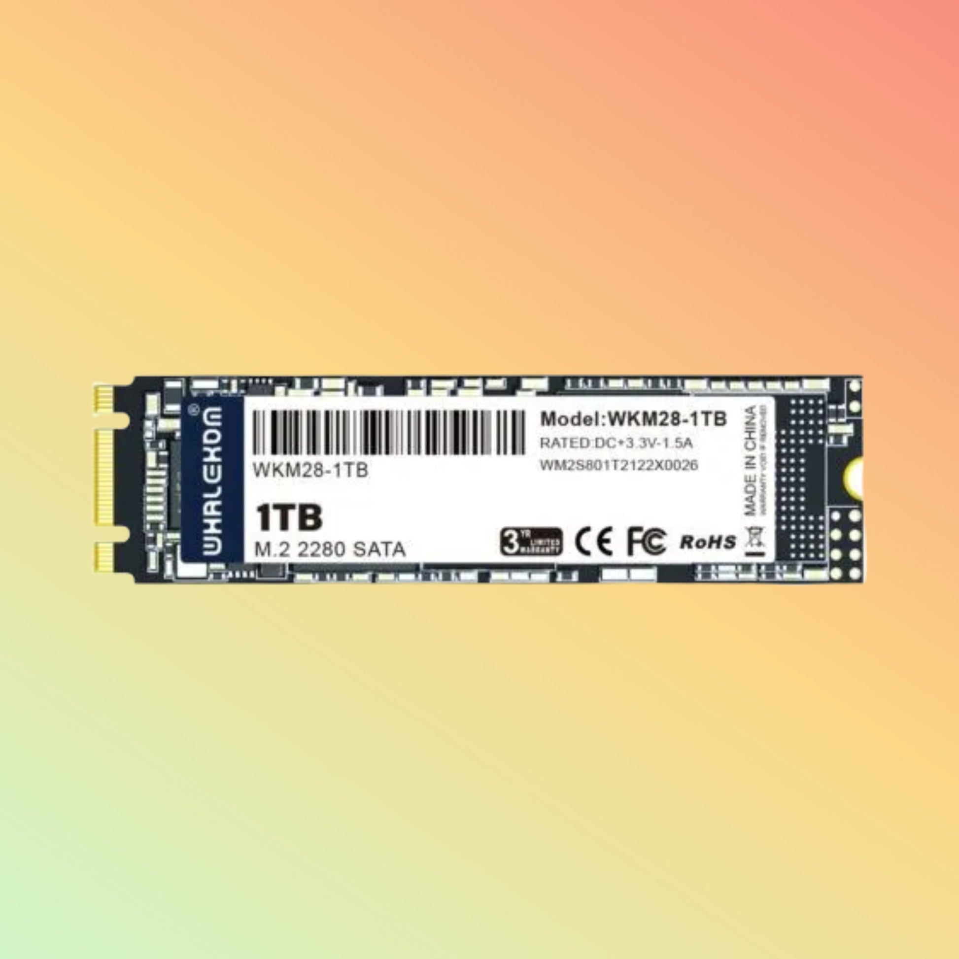 WHALEKOM WKNV-1TB M.2 PCIe NVMe SSD – 1TB Solid State Drive