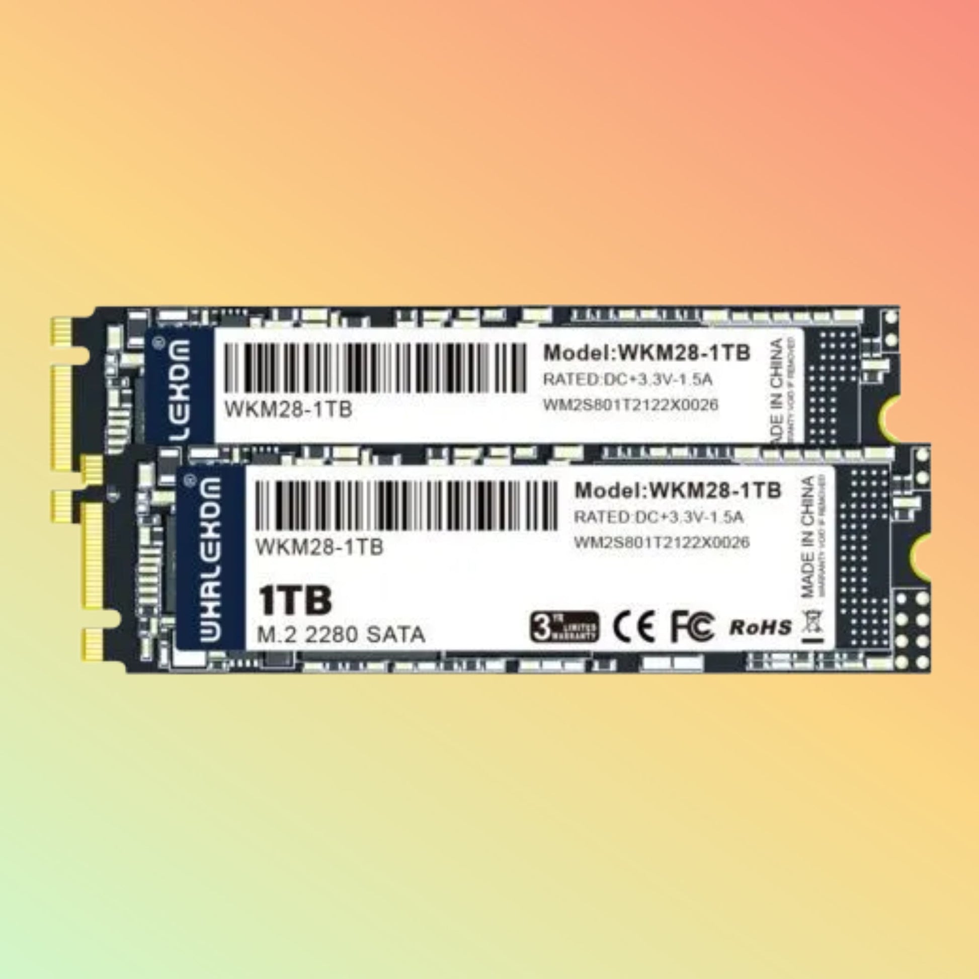 WHALEKOM WKNV-1TB M.2 PCIe NVMe SSD – 1TB Solid State Drive