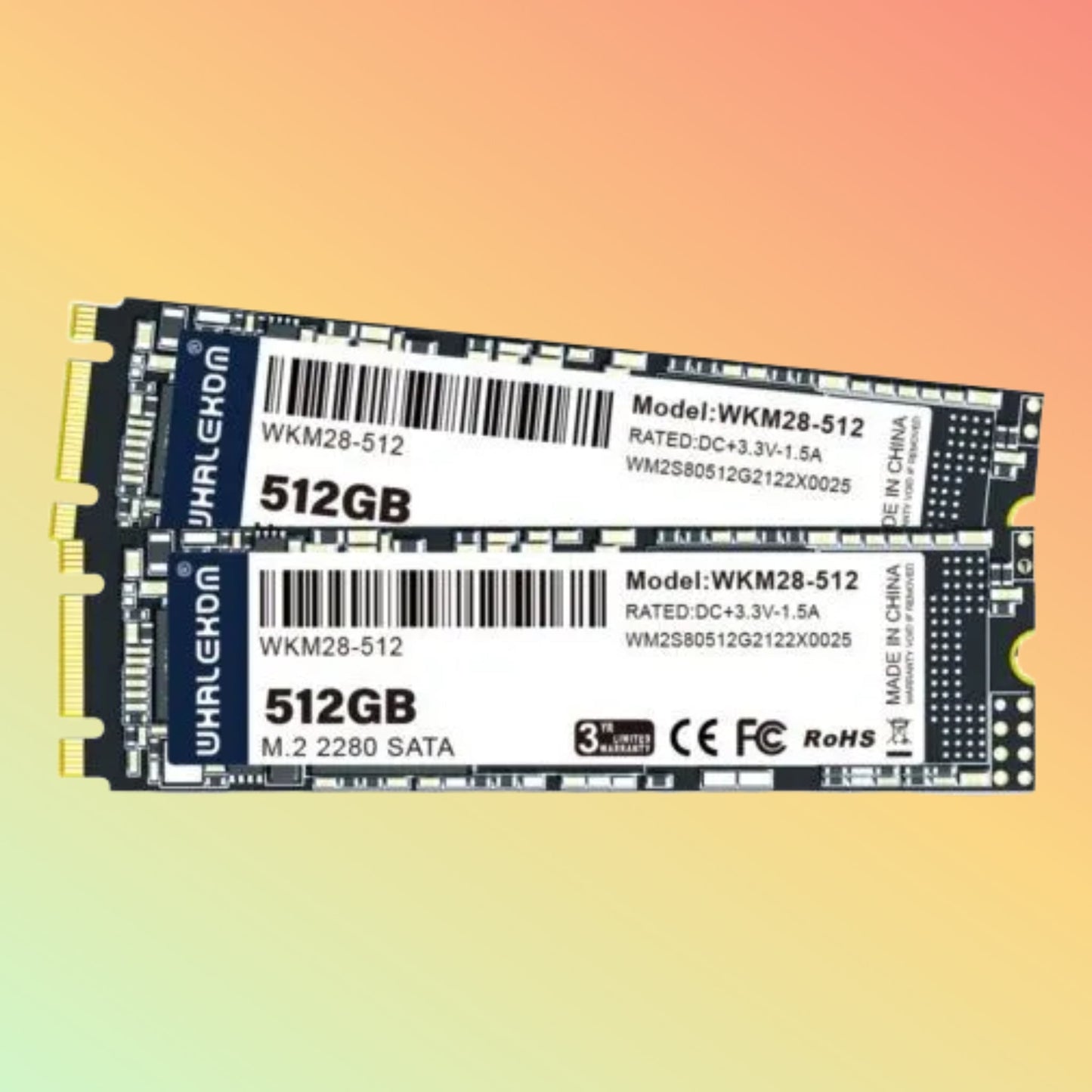 WHALEKOM WKVN-512GB M.2 PCIe NVMe SSD – 512GB Solid State Drive