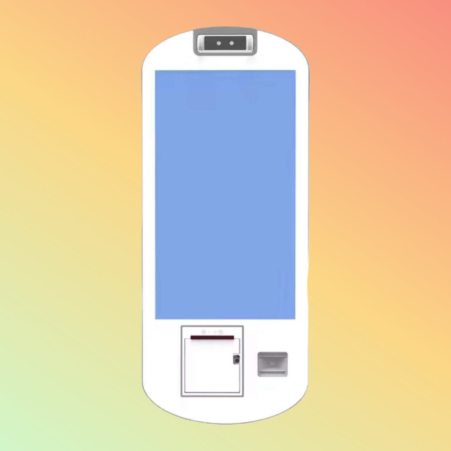 21.5" Wall-Mounted Self-Service POS Kiosk w/ Printer & Scanner