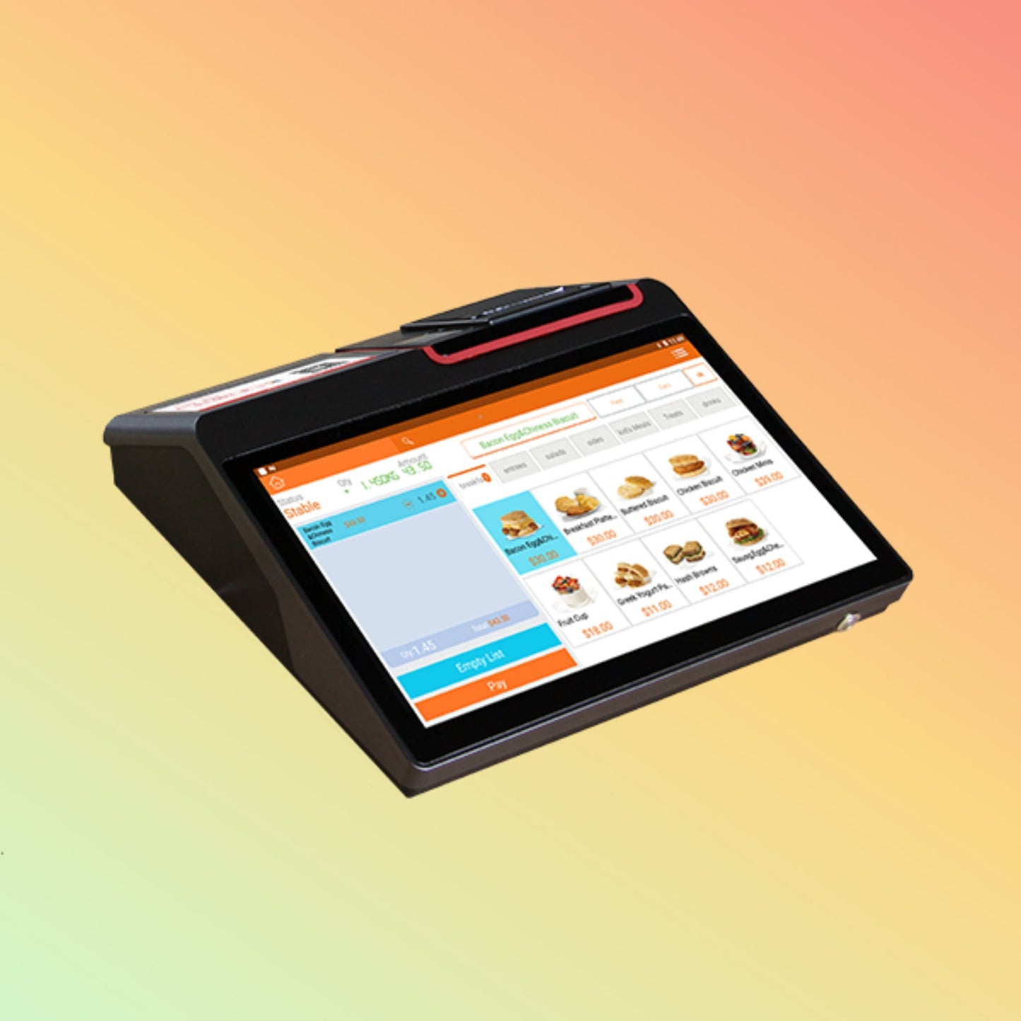 Win System POS 12.5" Touch Cash Register w/ Printer & NFC Option