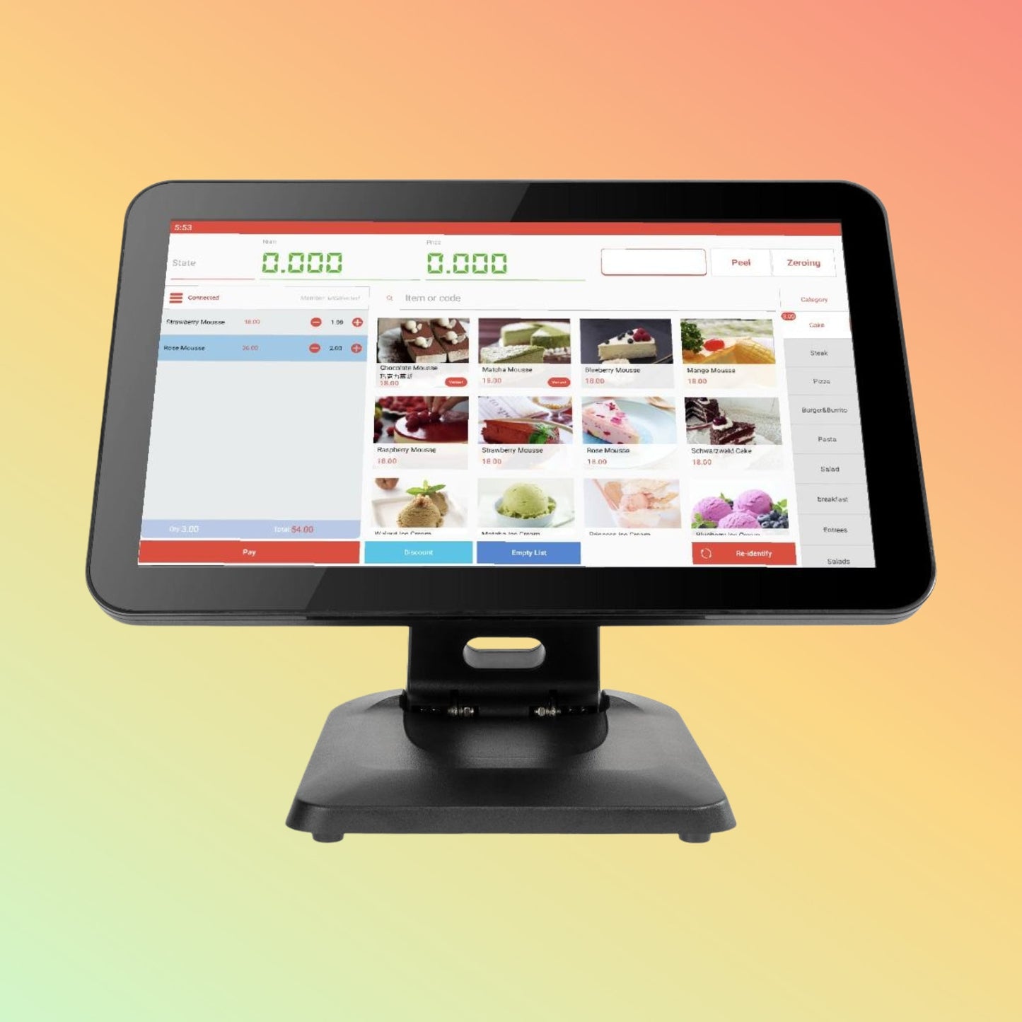 15.6" Retail POS Touch Screen, Android/Win, Printer, Foldable