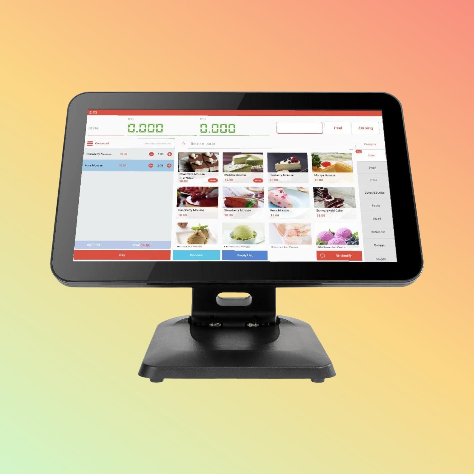 Metal Stand 15–15.6" Touch POS Terminal, Cash Register for Retail
